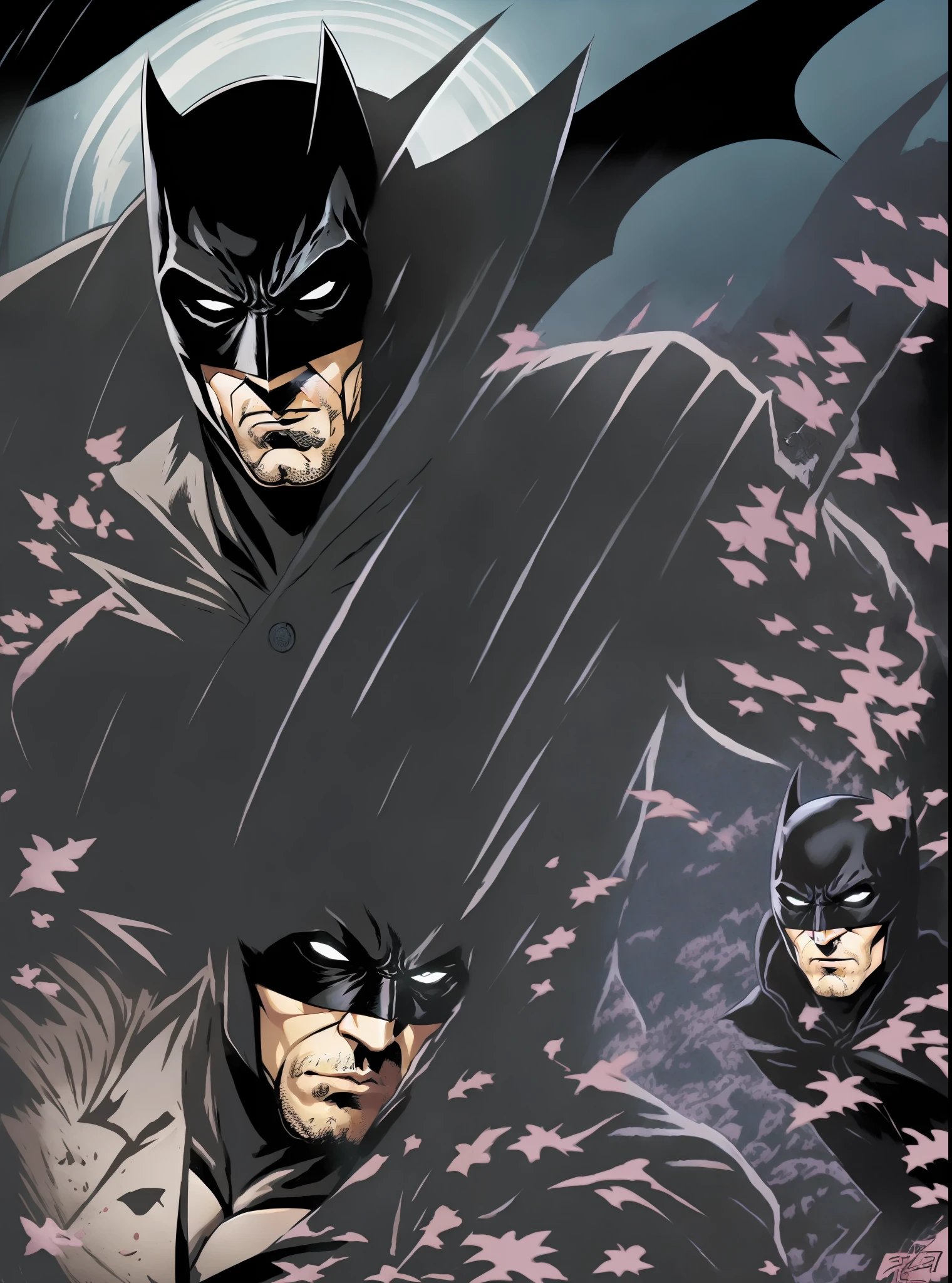 Batman fighting a battle against Ninjas from Japan and are from the Tokyo Yakuza Mafia