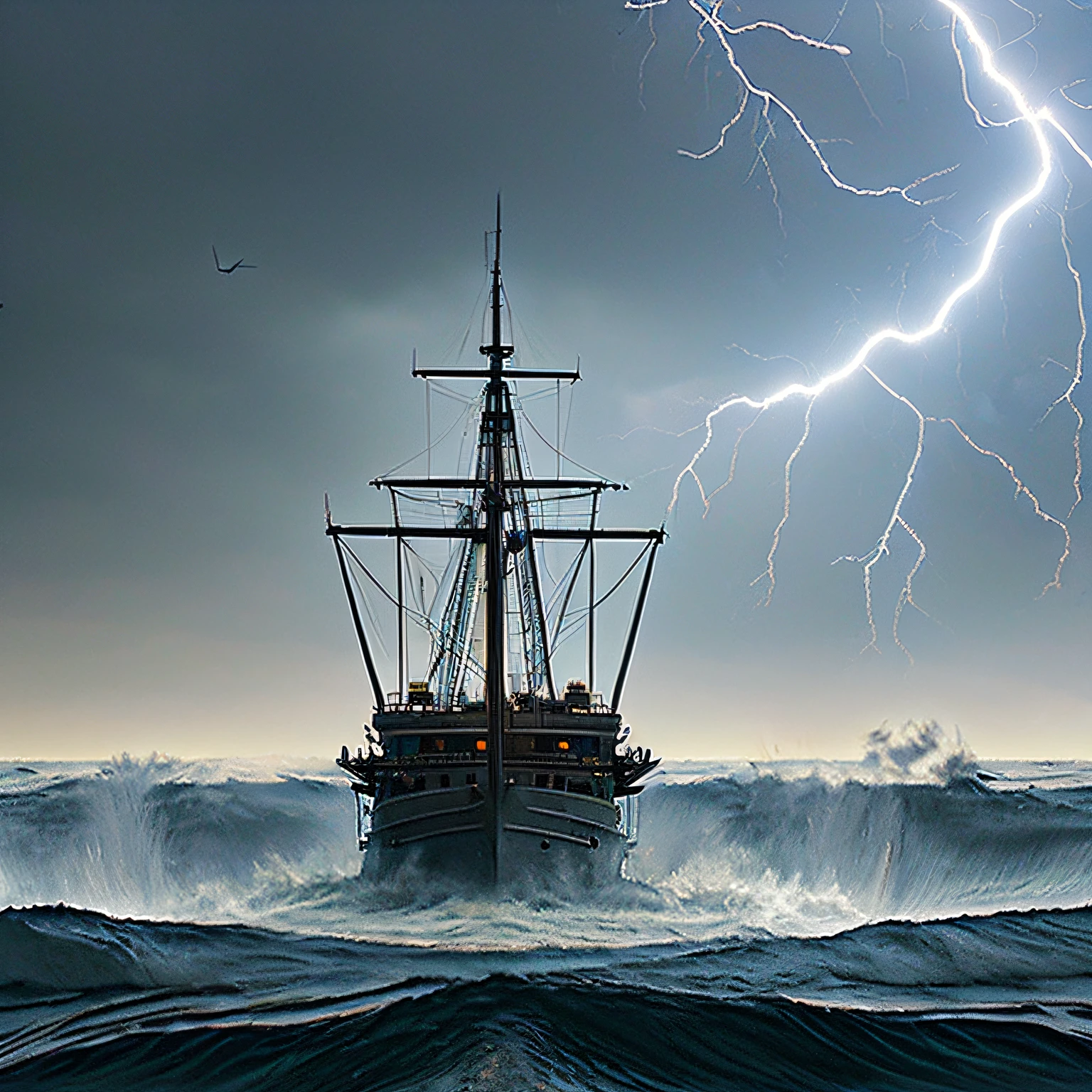 (highly detailed:1.2),(best quality:1.2),(8k:1.0),(emb-rrf-low:1.0),sharp focus,(award-winning photograph:1.2), (subsurface scattering:1.1), an image of a ship in the middle of a storm, movie lightning, hyperrealistic movie filmstill, jason engle, by Jacob Savery, the world between death and life, inspired by Lise Deharme, illuminated features, davy jones