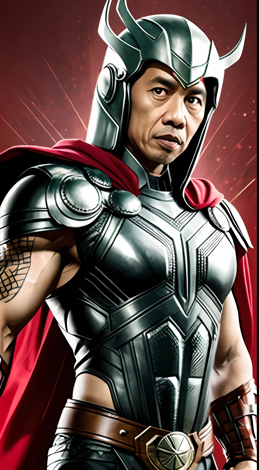jokowi president use thor outfit