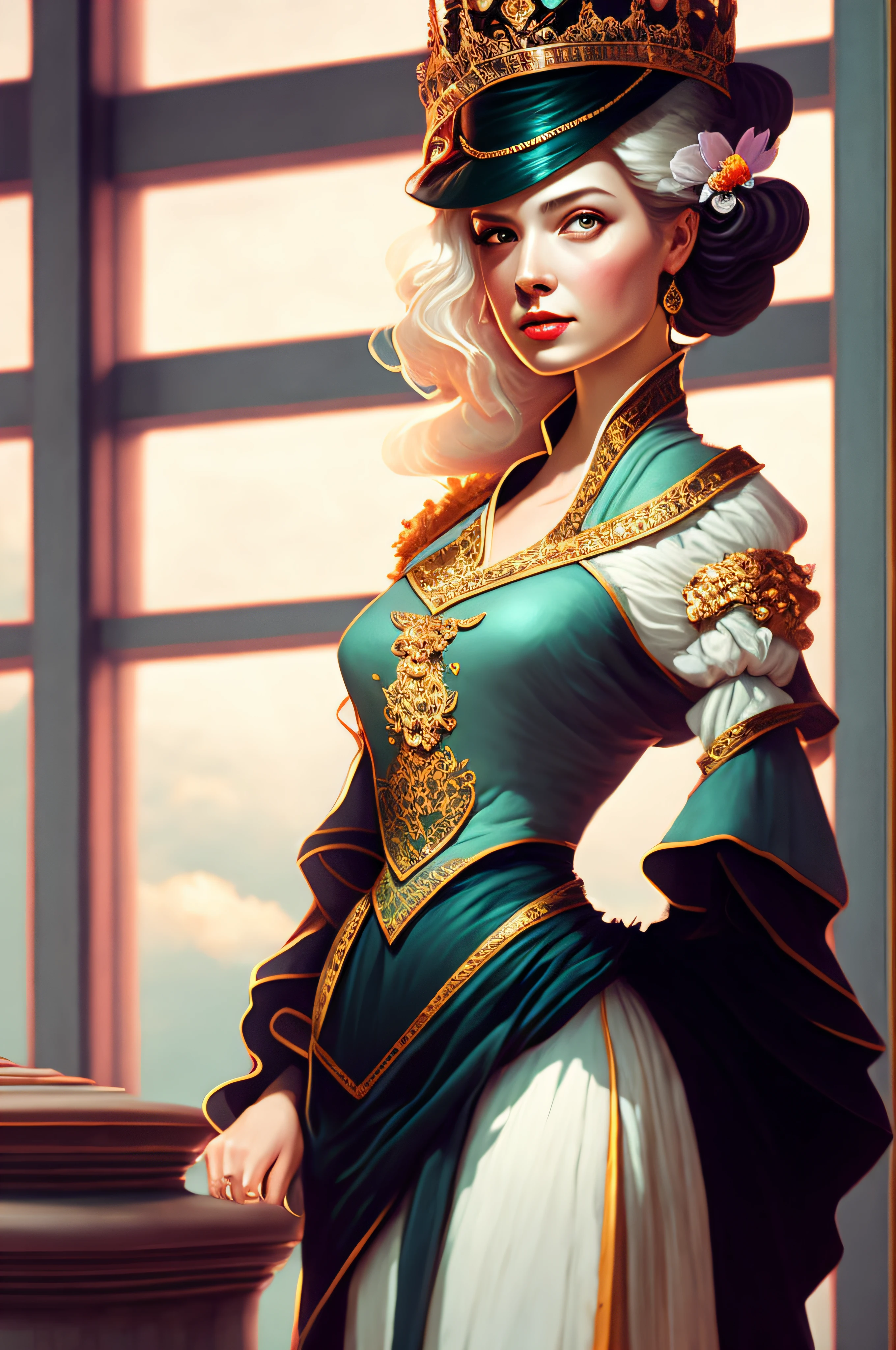 ((gorgeous princess)), (with long flowing white hair), (bright and beautiful eyes), trending on Art Station, flower of hope by Jean-Honor Fragonard, Peter mohrbacher, super detailed, crazy details , stunning sophisticated elite art nouveau ornate liquid wax elegant luxurious greg rutkowski ink style sticker vector art beautiful character design double exposure shot luminous design, winning entry, masterpiece, amoled black background,