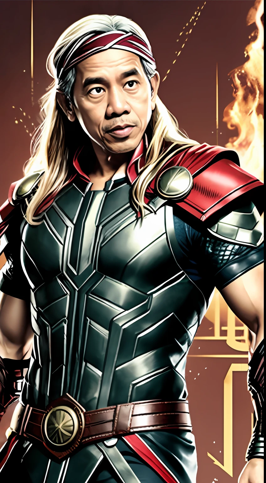 jokowi president use thor outfit