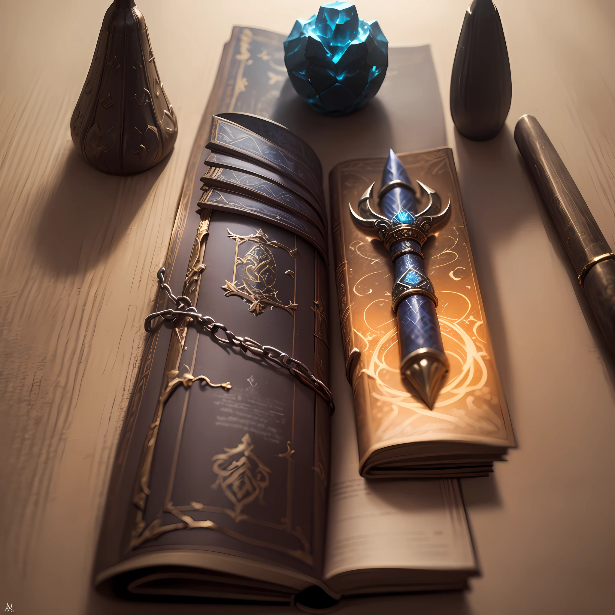 Create magic item, ancient tome with dark aura, skill with necromancy --auto