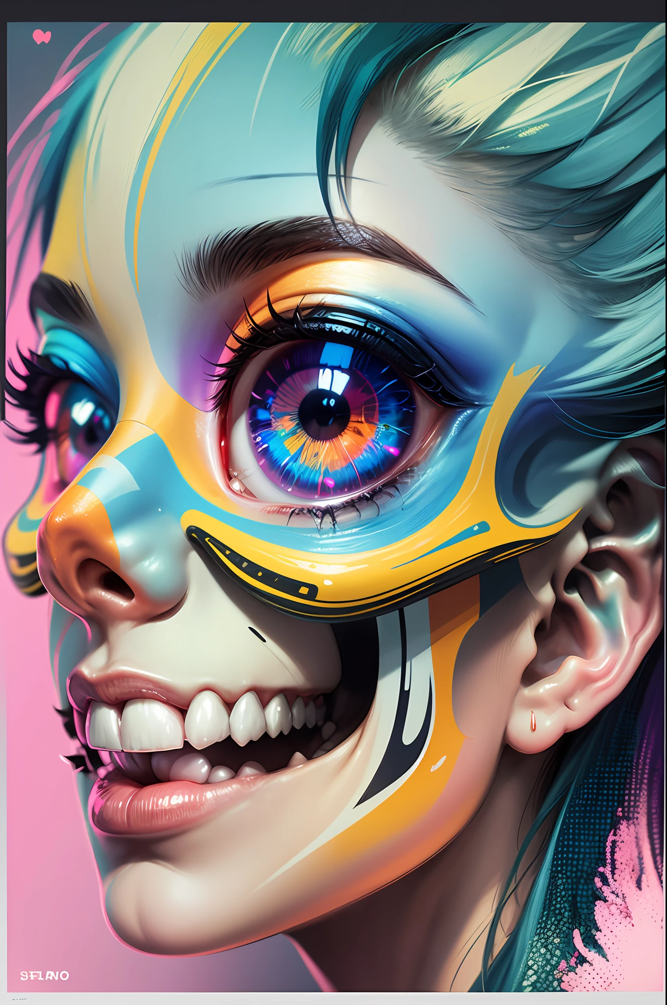 Masterpiece of a Skull: A Skull, with Vibrant Colors, inspired by T-shirt design, with 16k quality, in the style of Pop Art. The work is in a total framing and focus, centered, with full and wide lighting, maximum quality and maximum detail, and a wide view of the masterpiece, with a smooth white background. The tags are: masterpiece, Pop Art, Vibrant Colors. --auto --s2