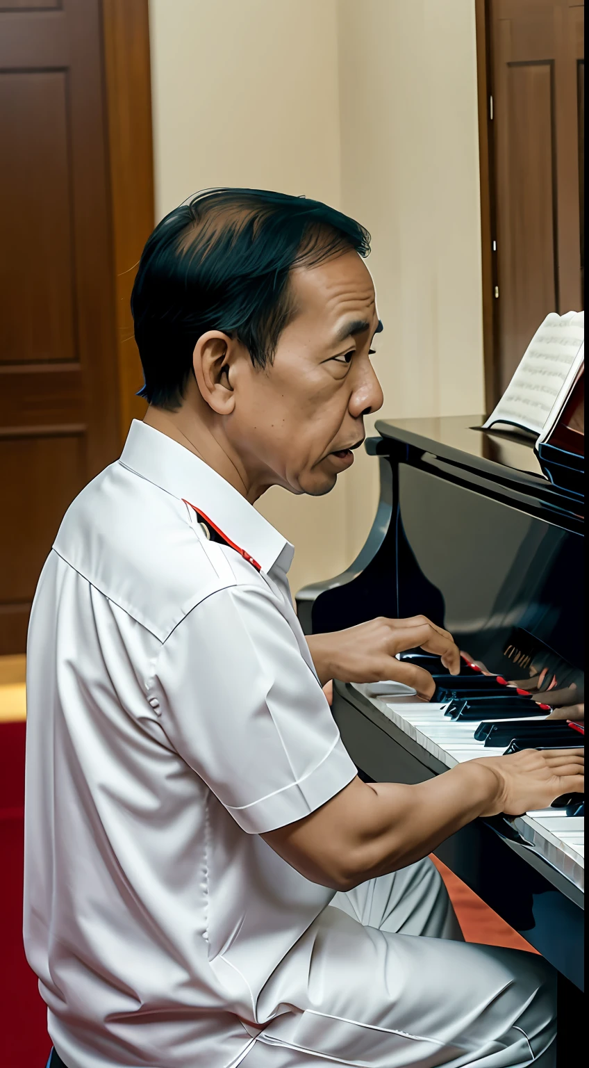 president jokowi dodo playing piano