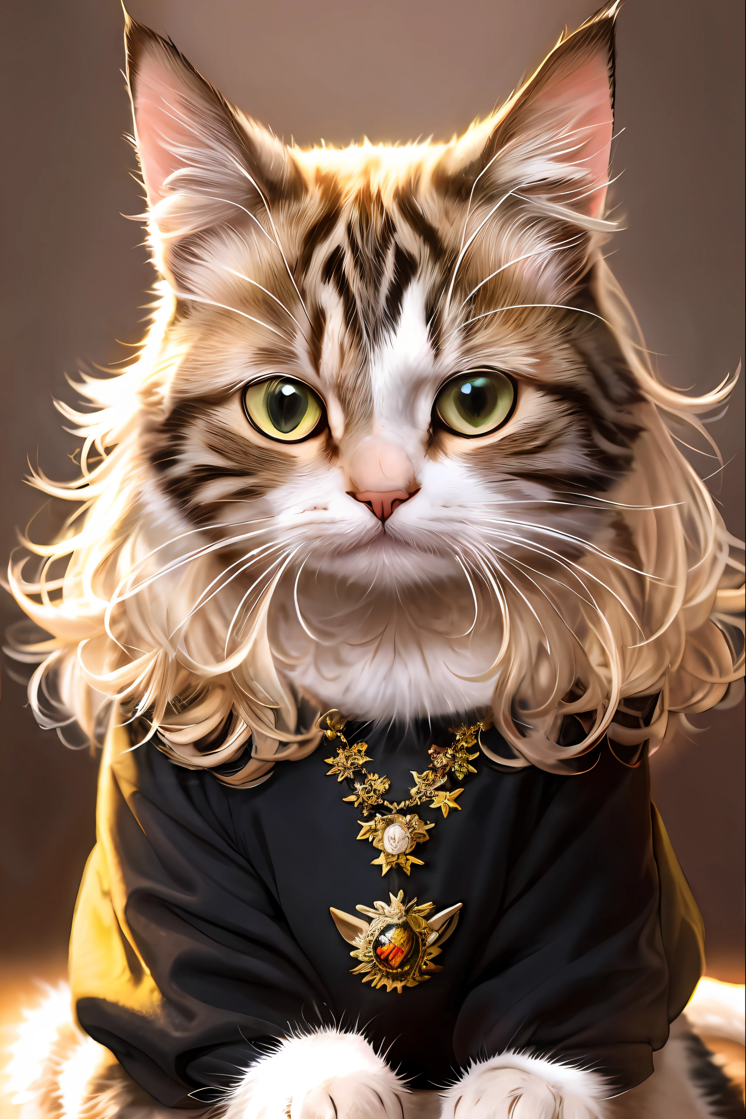 picture of a cat in a hat and scarf, art station trend, dressed in punk clothes, hyper realistic detailed rendering, british gang member, urban style, intimidating pose, planet of cats, fashion clothes, urban samurai, meow, west slavic traits, 8 1 5