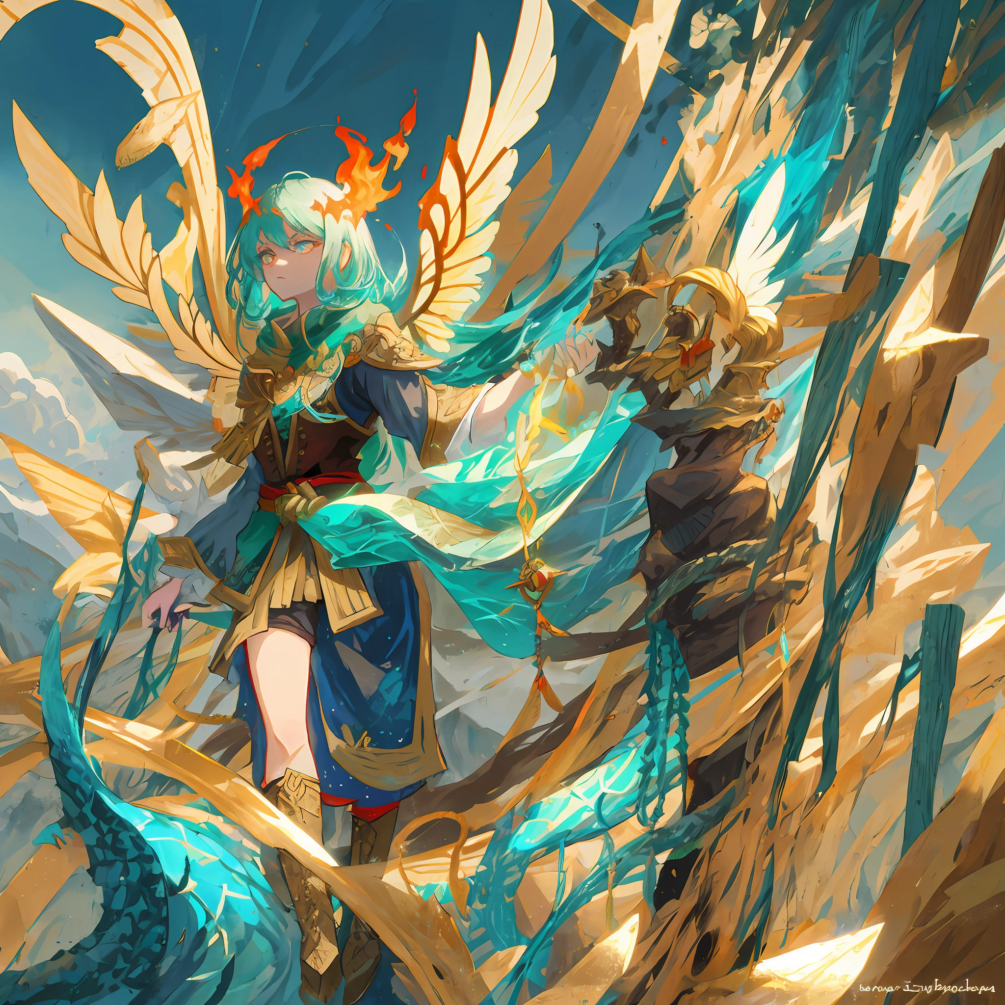Scales shimmering, serpentine body, majestic wings, fiery breath, fierce gaze, mythical creature, symbol of power, wisdom, and good fortune, ancient legend, guardian of treasures, revered in Eastern mythology.