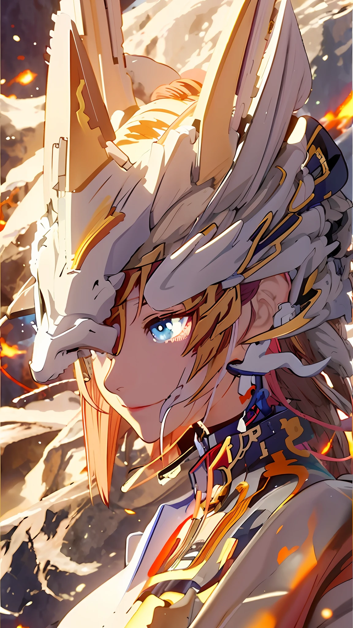 anime, anime, anime art, anime girl, fire, fire, fire, fire, fire, fire, detailed digital anime art, sleek mecha female dragon head, detailed anime art, robot mecha female dragon head, detailed anime artwork, detailed key anime art, cyborg dragon portrait, detailed anime character art, advanced digital anime art, sharp sleek cyborg dragon head