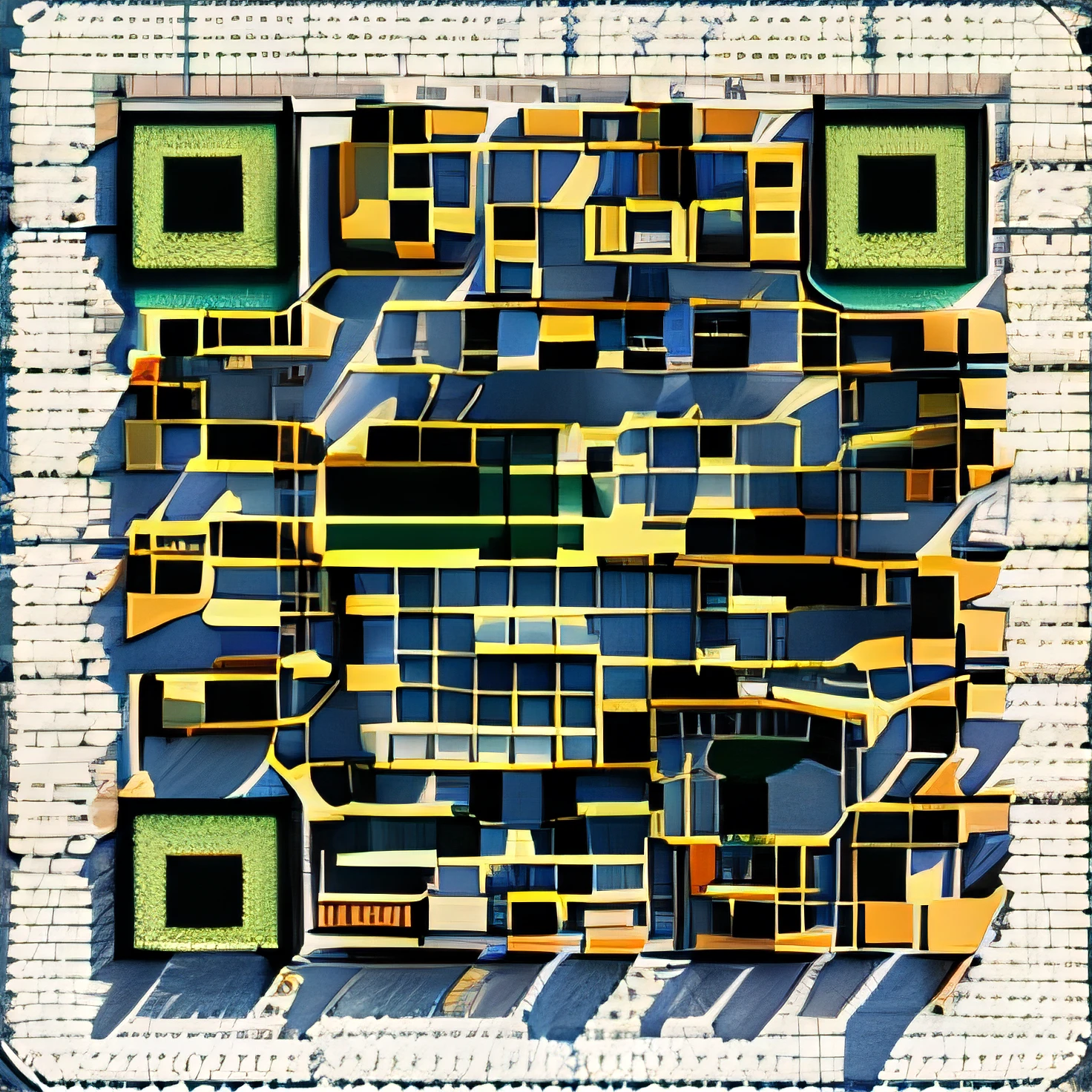 Aerial view of a city, realistic, modern