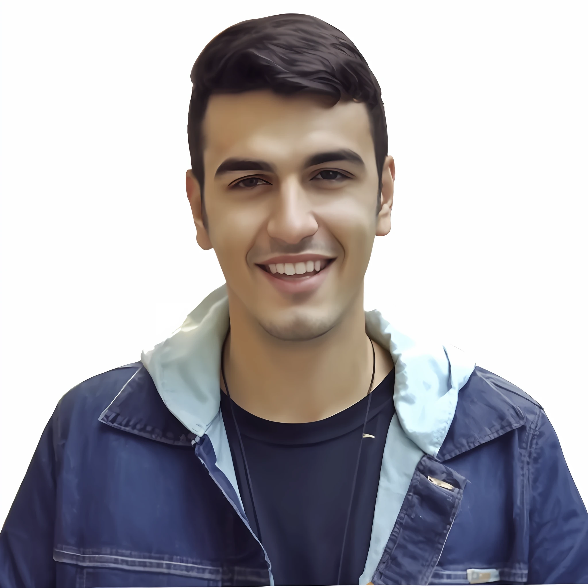 arafed man in a denim jacket smiling and wearing a black shirt, aykut aydogdu, aykut aydogdu zener, hasan piker, caio santos, headshot profile picture, edin durmisevic, youtuber, carmelo blandino, inspired by Kristian Kreković, nekro petros afshar