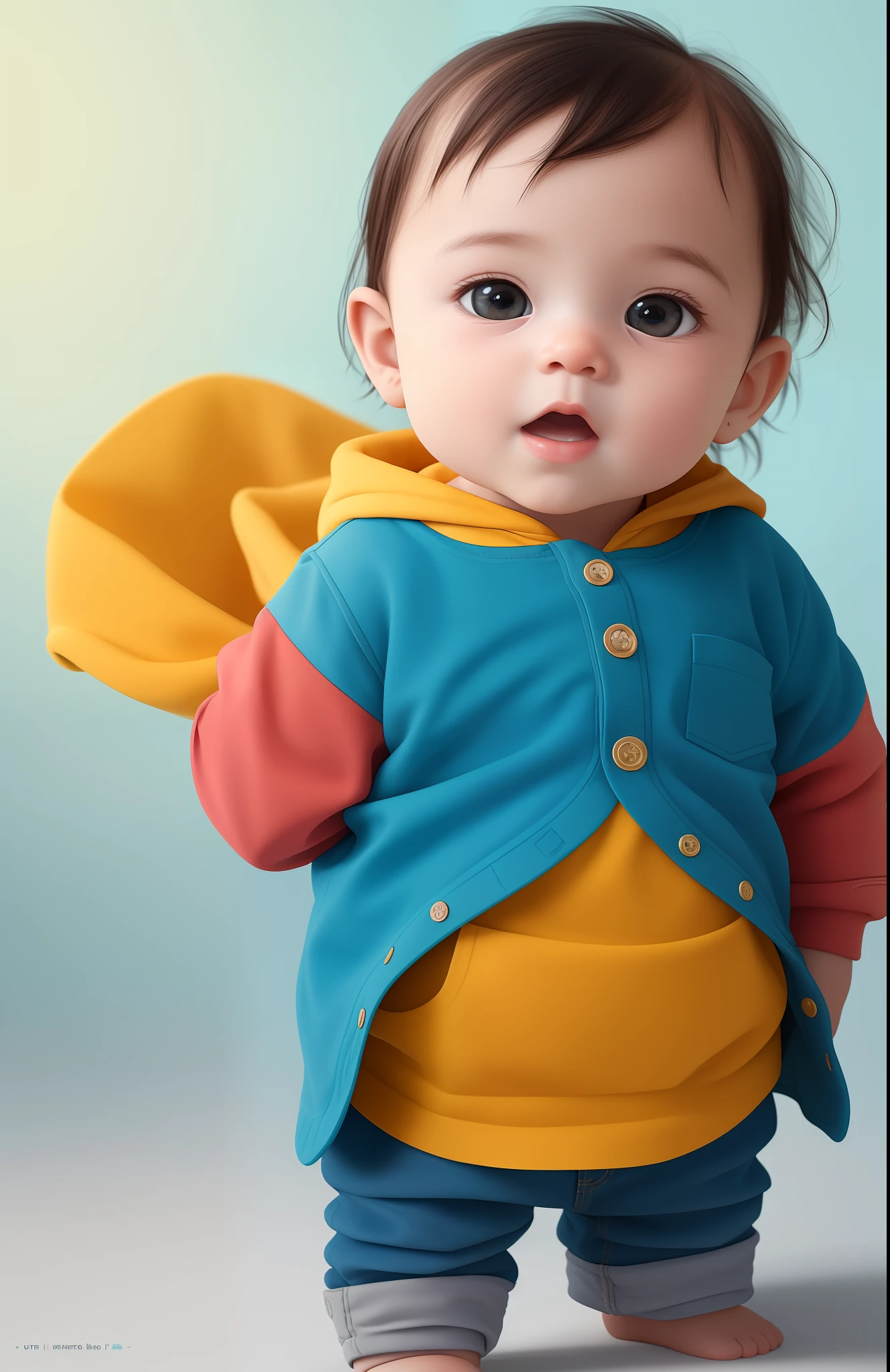 (masterpiece), (best quality), (ultra-detailed), (full body: 1.2), Super cute, Pixar, , image that soothes baby with current trend, with images of various animals children's style, Pixar style, bright color palette, natural light, simple background with pure colors, Octane rendering, trend on Artstation, beautiful, ultra wide angle, 8k, HD, realistic