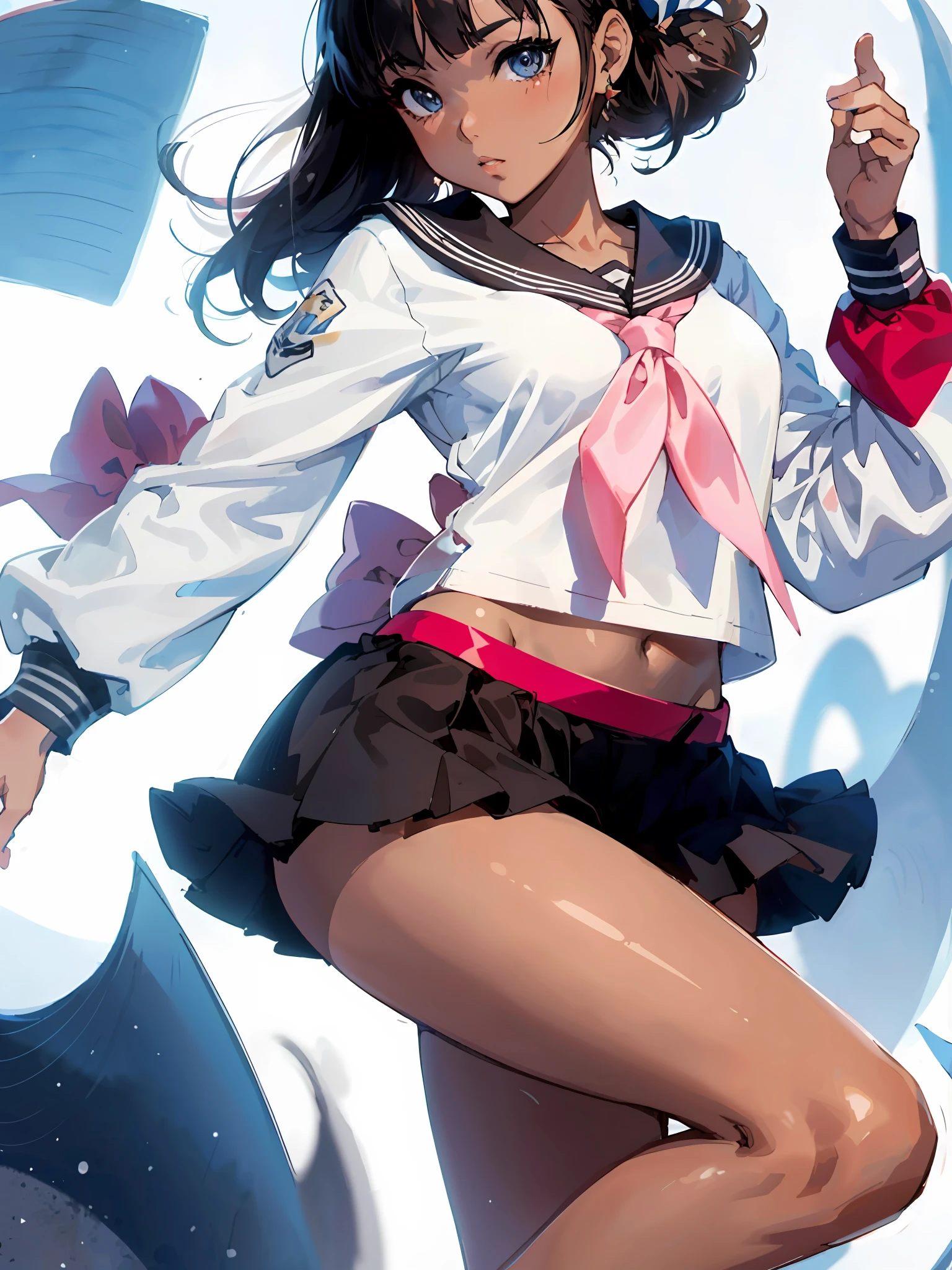 Masterpiece, anime – girl in the style of sailor suit posing for photos, Artgerm and Ilya Kuvshinov, Ilya Kuvshinov and Artgerm, highly detailed ArtGerm, from the video game ArtGerm in Azur Lane. High detail, range Murata and Artgerm, smooth anime CG art seen in ArtGerm