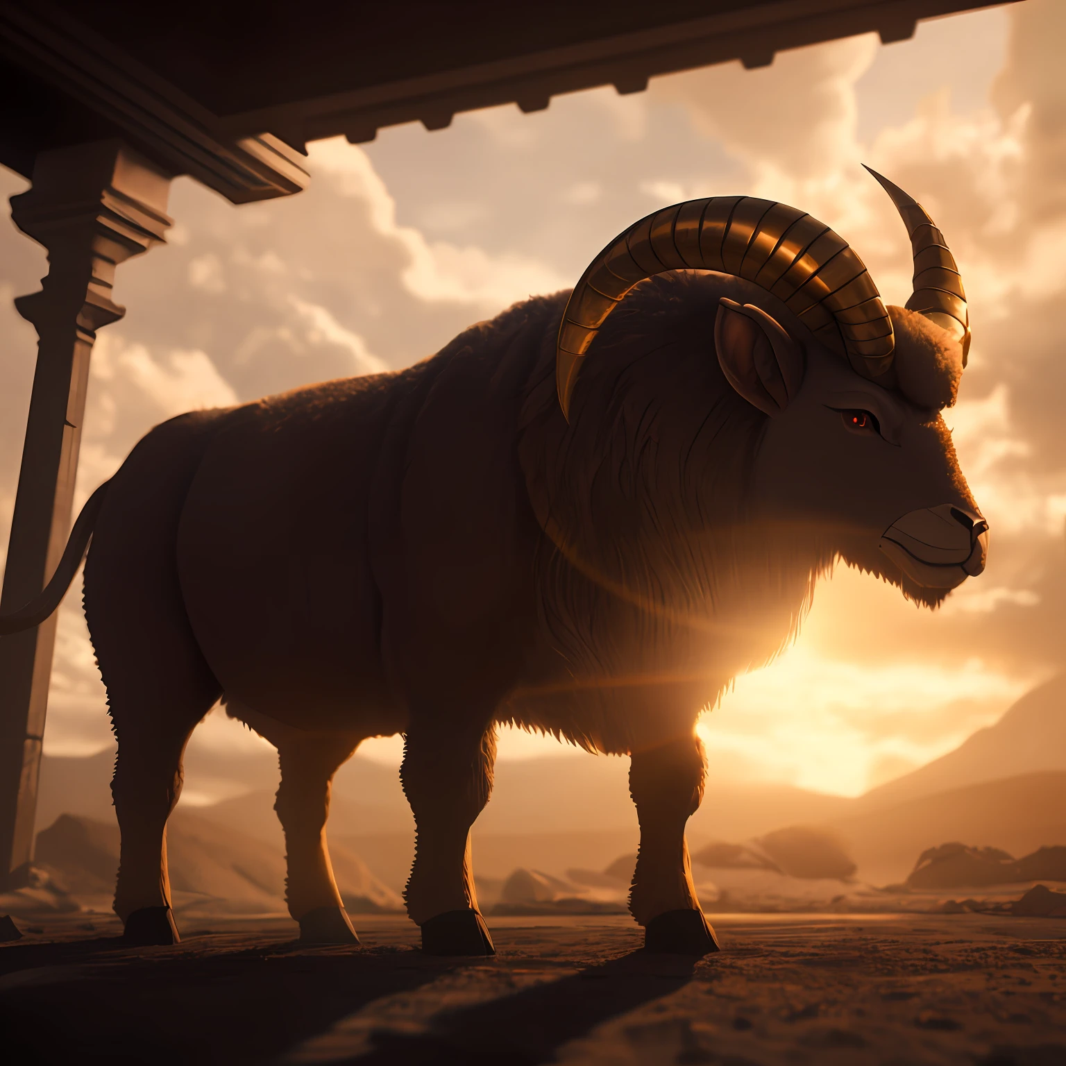 sign Aries, cinematic, fine details, 8k, dark shot, soft volumetric lights, backlit, intricate details, hdr, ray tracing, realistic --auto