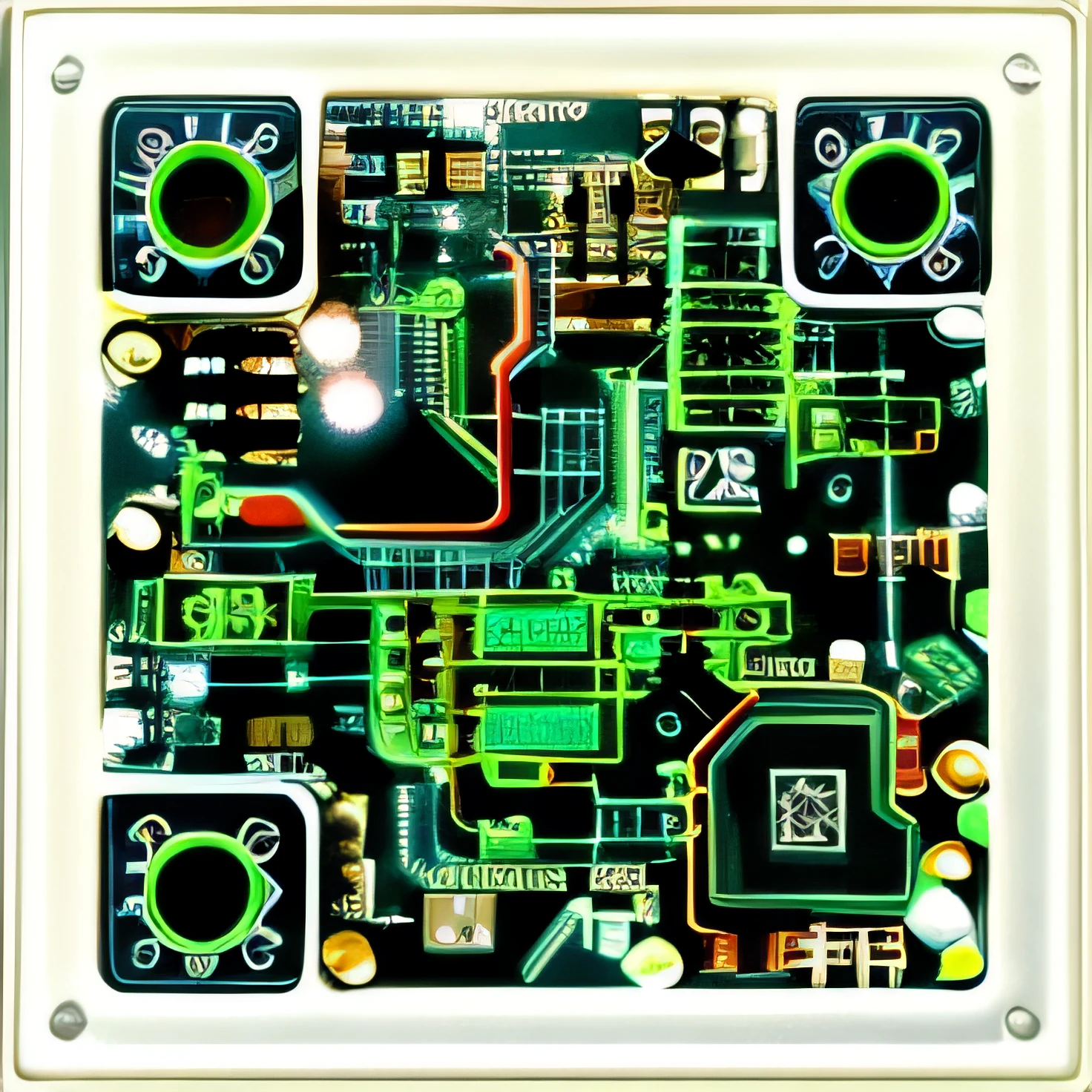 Evangelion colors, evangelion, electronic circuit, electronic, circuit, 1980 anime, old anime colors, anime style