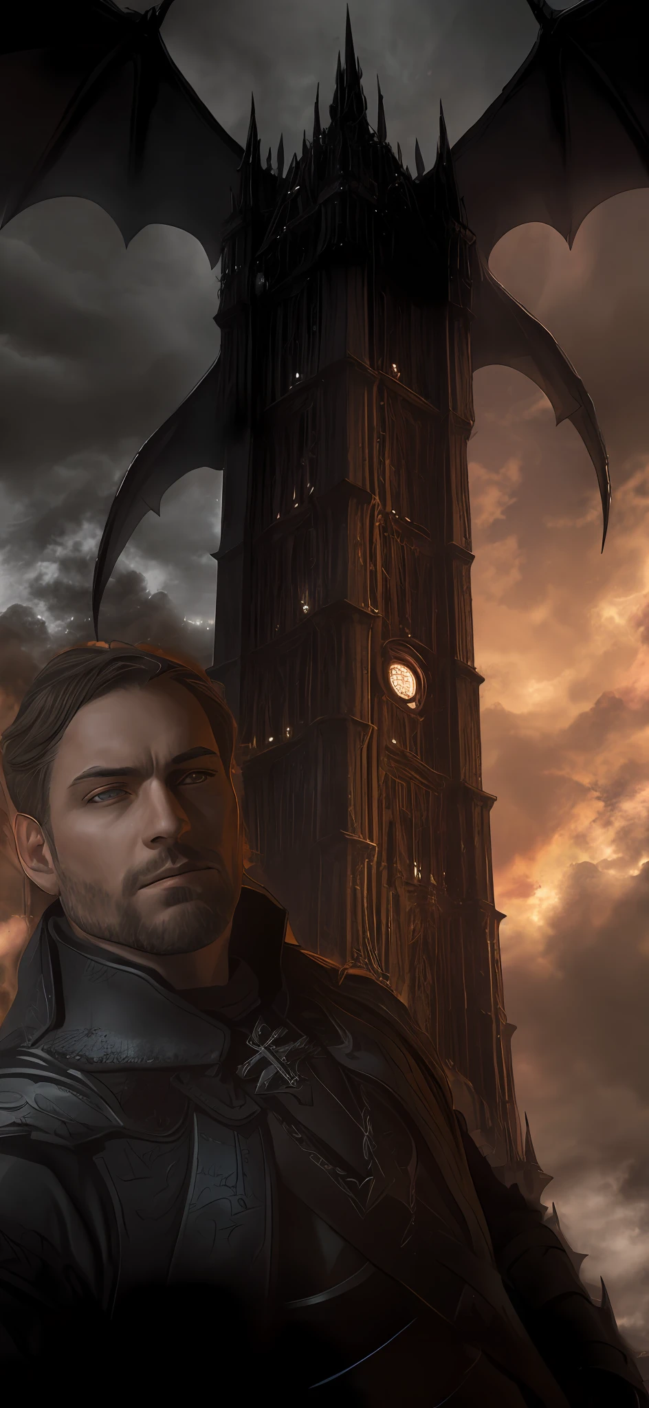 - Mordor fundo, mordor gotica black tower, sauron, nazgul, morgoth, viloes, black bat wings