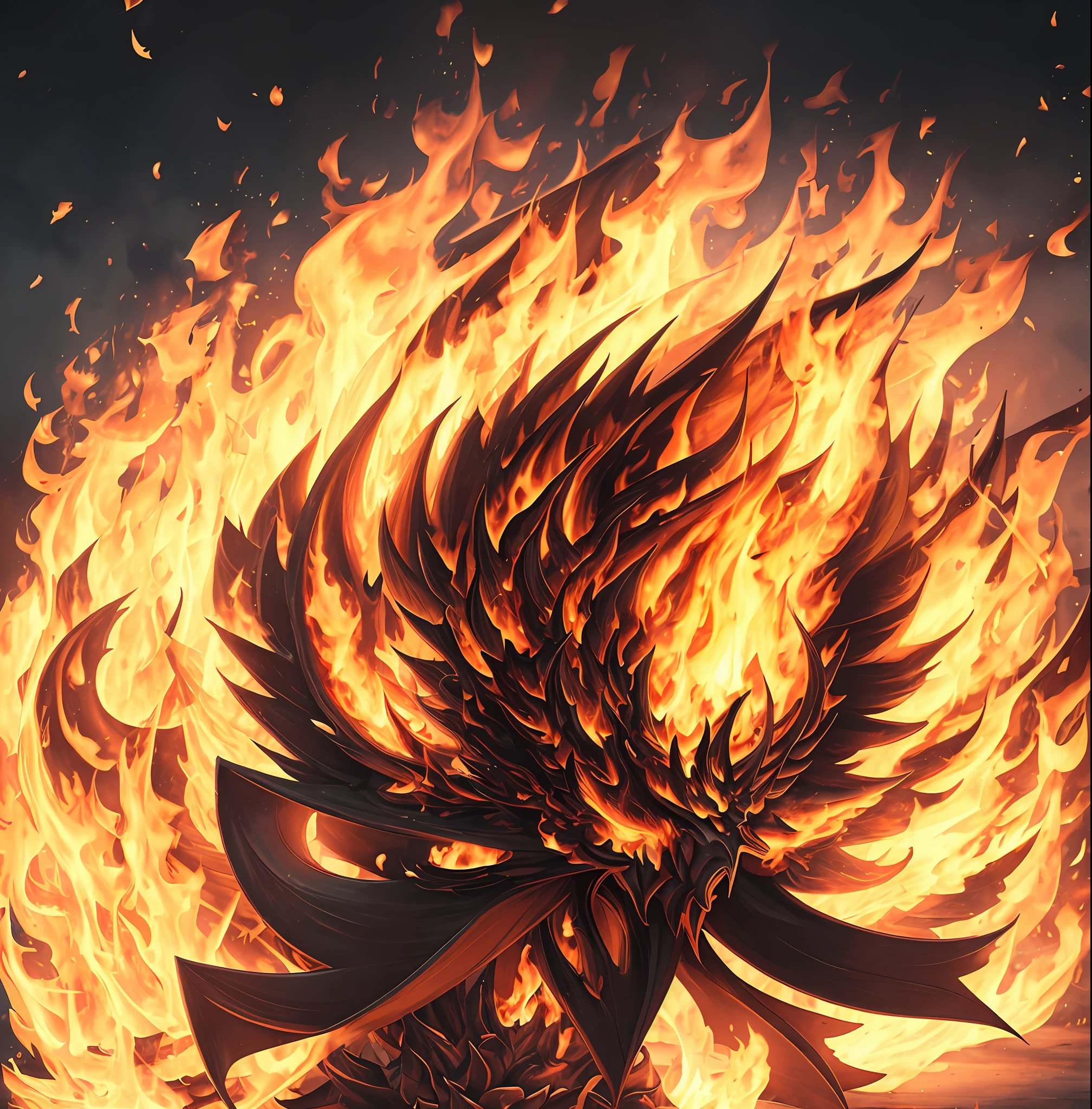 Flames, only flames.