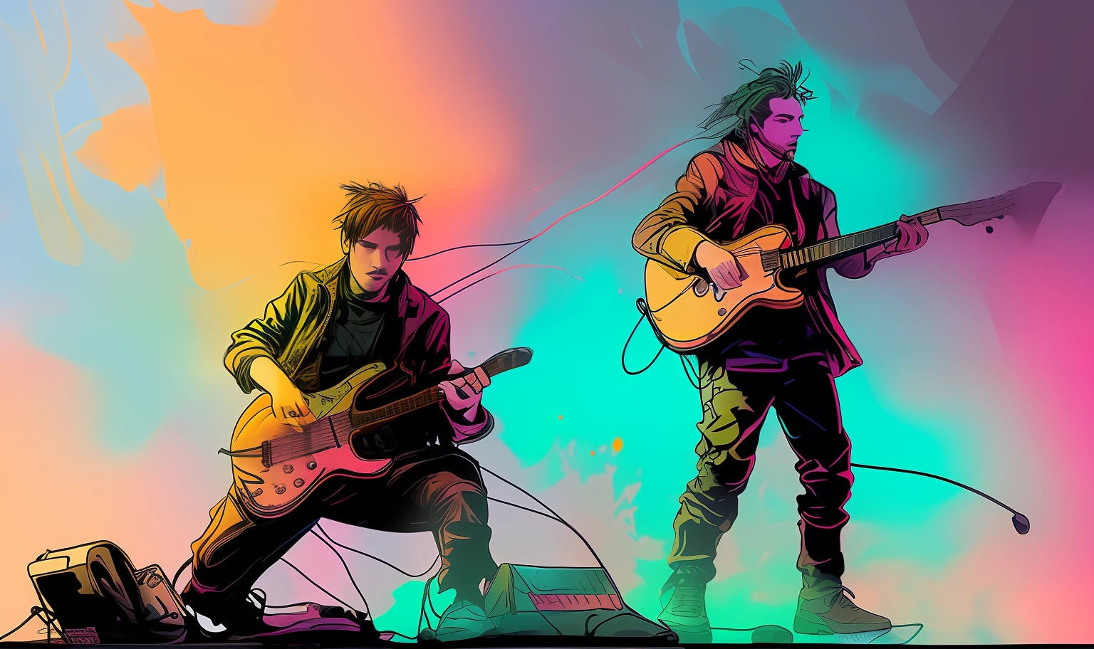 hand, hands, hand playing guitar, one hand is playing the strings and the other is gripping the guitar neck