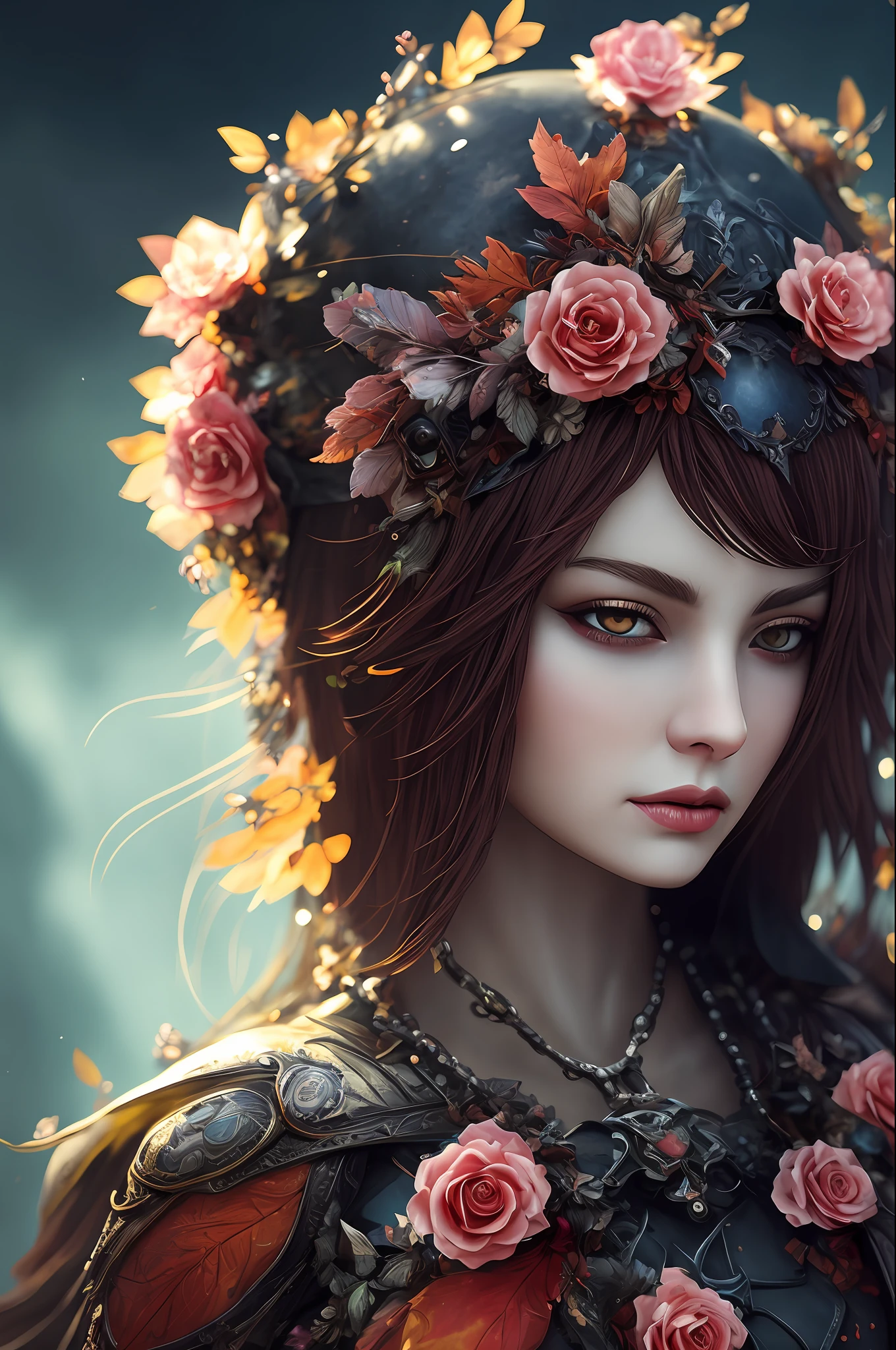 Imagine that the skin of this creature girl looks like it was made of a fishing net, with leaves and flowers growing on her body. Digital Epic Fantasy, Symmetrical Concept Art, Sinister Fantasy Illustration, Symmetrical Epic Fantasy Art, Epic Fantasy Science Fiction Illustration, Epic Fantasy Art Style, Epic Anime Art, Symmetrical Fantasy RPG Portrait, Anton Fadeev and Dan Mumford, (Masterpiece, Top Quality, Best Quality, Official Art, Beauty and Aesthetics: 1.2), Extreme Detail, (Fractal Art: 1.3), Colorful, Most Detailed, Full Body Pose, Cute Surrealist Photo, 8 K, Octane Beautifully Rendered, Very detailed, intricate, epic composition, cinematic lighting, masterpiece, art station trend, very, very detailed, stunning, HDR, smooth, sharp focus, high resolution, award-winning, award-winning photo, DSLR, 5 0 mm