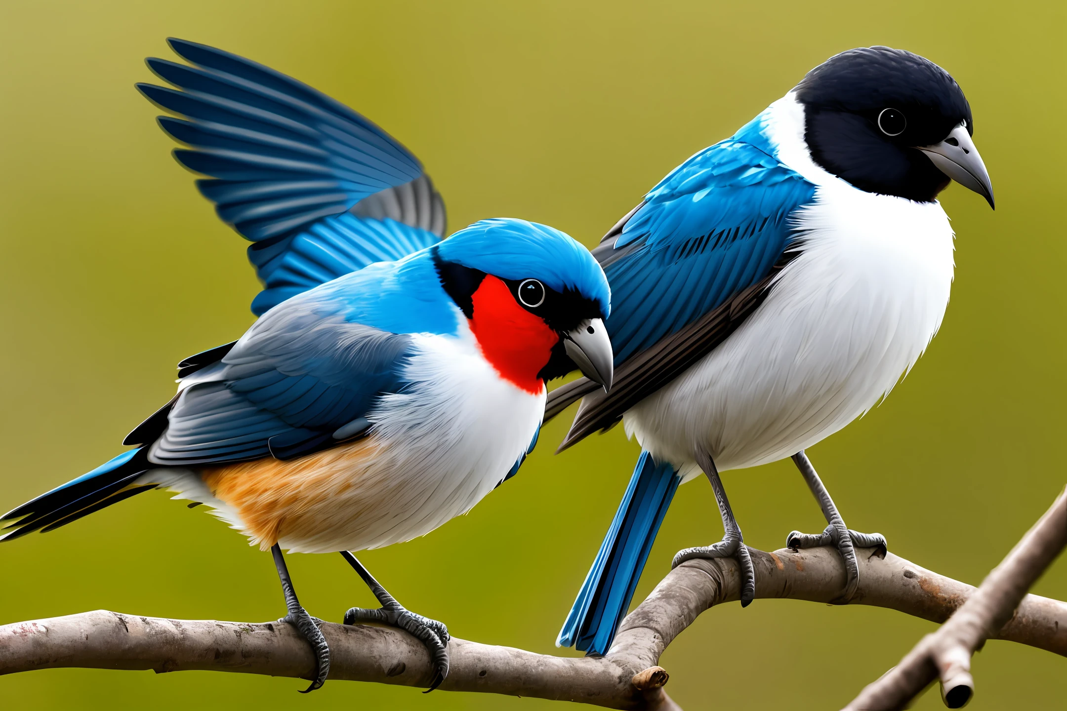 Create an image of birds