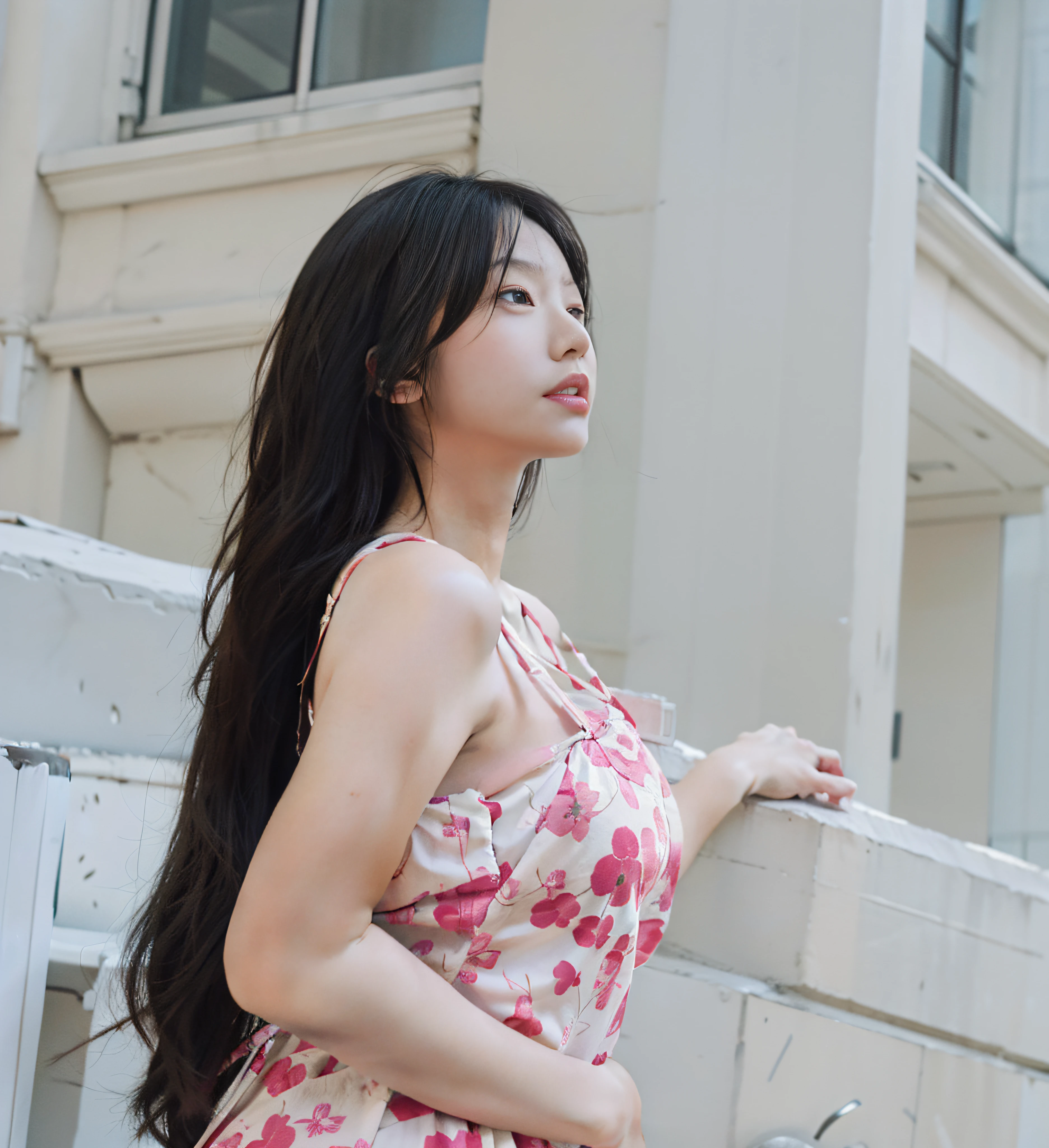 8K, Best Quality, Obra-prima, resoulution Ultra High Resolution, (Realistic: 1.4), RAW Photo, (True Skin Texture: 1.3), (Film Grain: 1.3), (Selfie Angle), 1 gal girl, Beautiful eyes and face details, Obra-prima, Best Quality T, Close-up, Upper body, Nice eyes, Good nose,