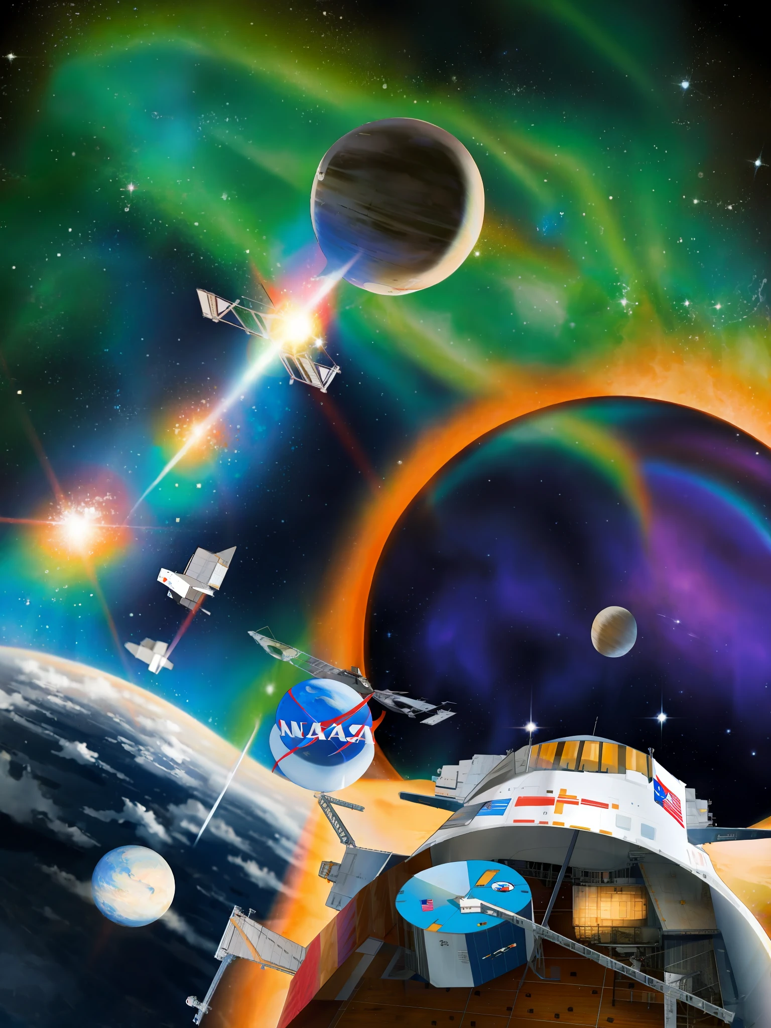 NASA style logo, space