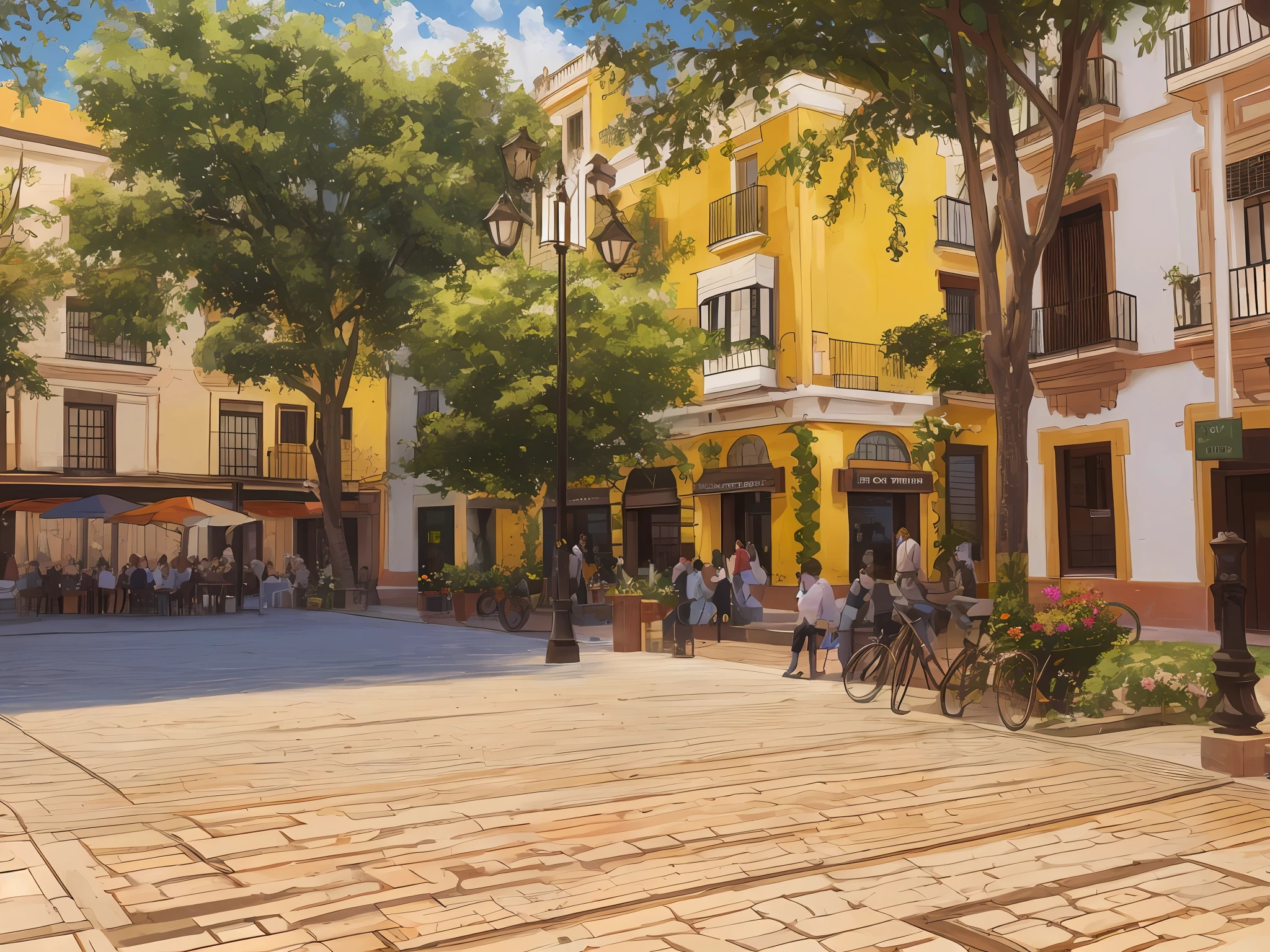 View of the Plaza de la Alfalfa in Seville, conf 0.8