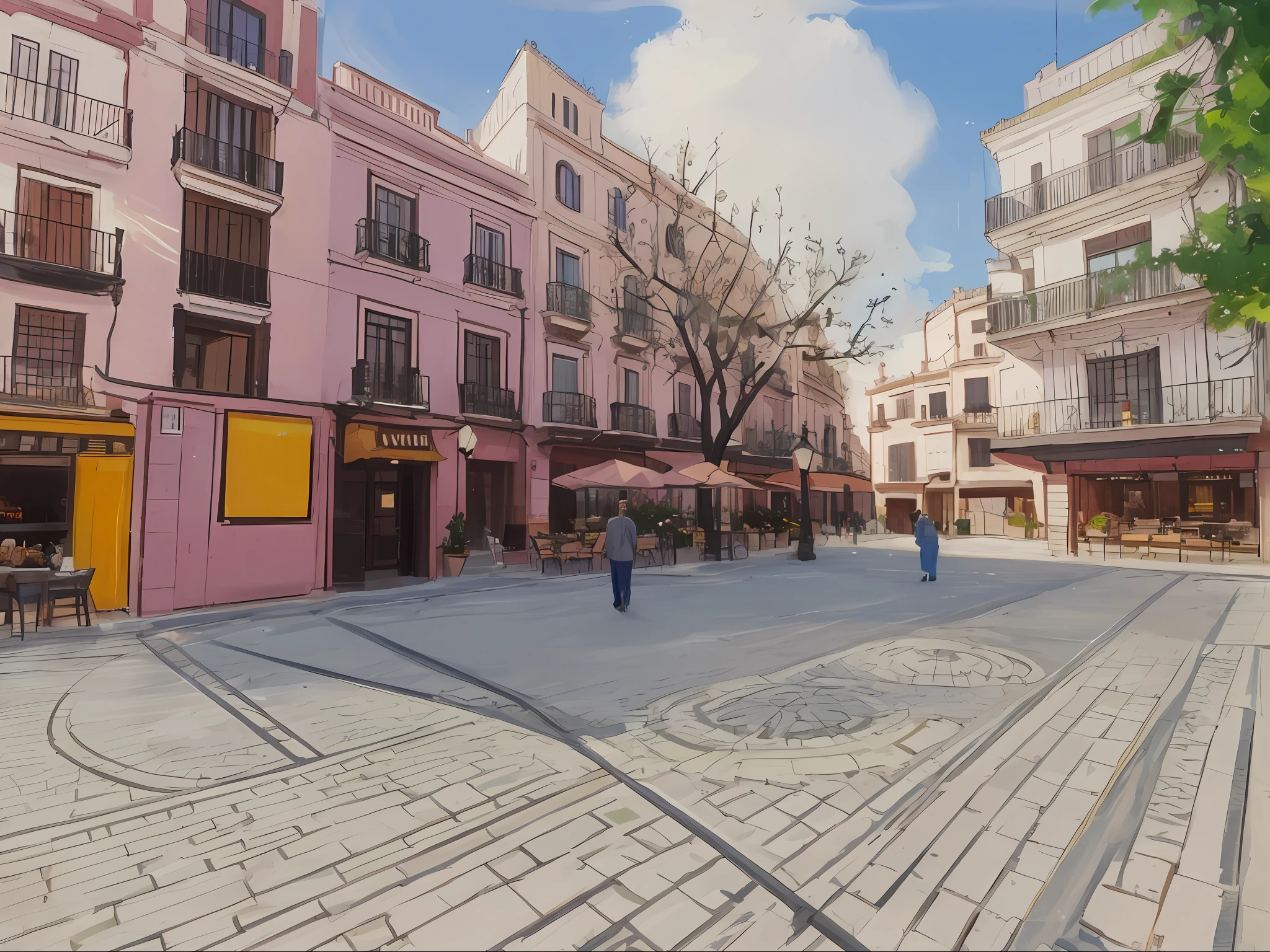 View of the Plaza de la Alfalfa in Seville, conf 0.8