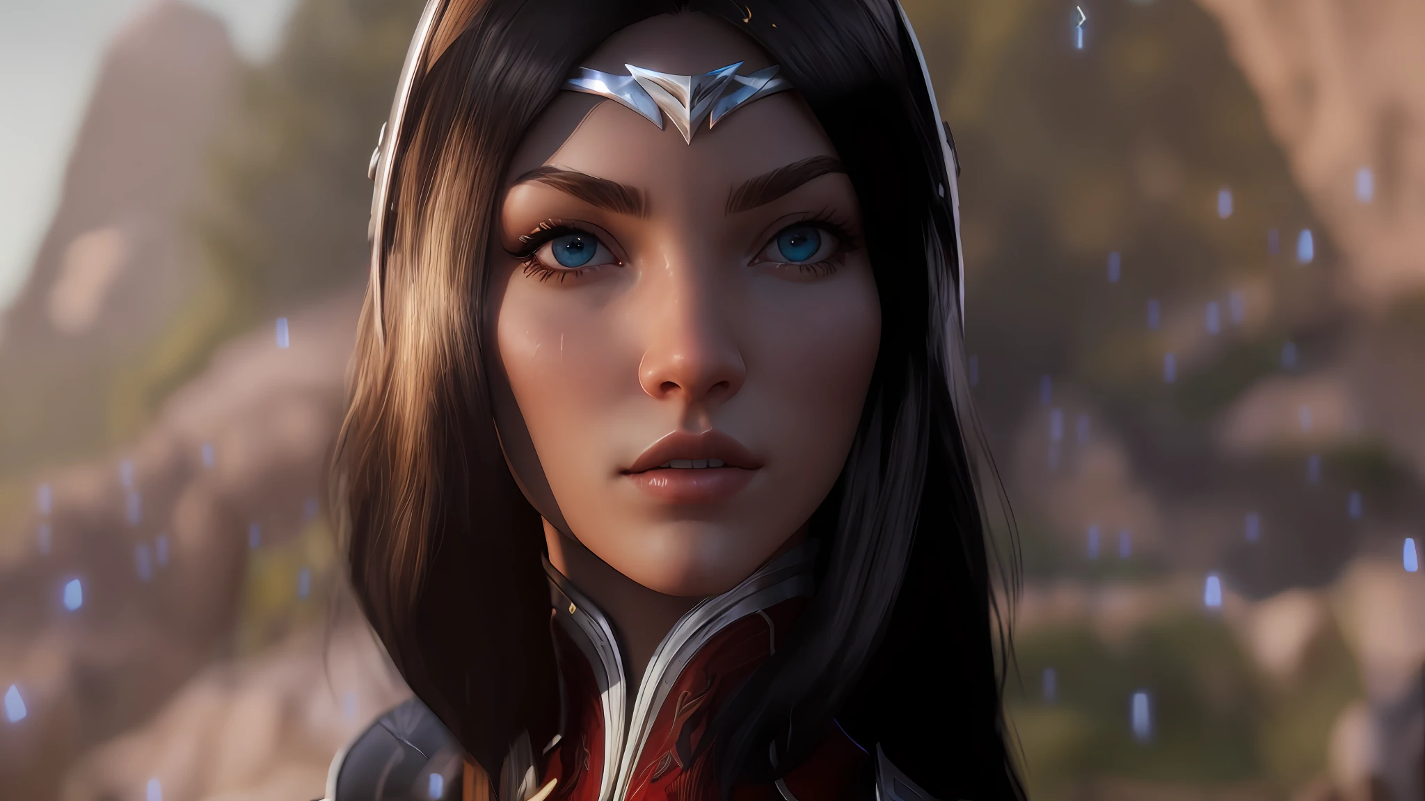 a close up of a woman with a sword in a video game, made in unreal engine 5, cinematic unreal engine 5, unreal engine 5 quality, unreal engine 5 4 k uhd image, artgerm ; 3d unreal engine, unreal engine 5 quality render, trending on unreal engine 5, rendered in unreal engine 5, unreal engine render + a goddess