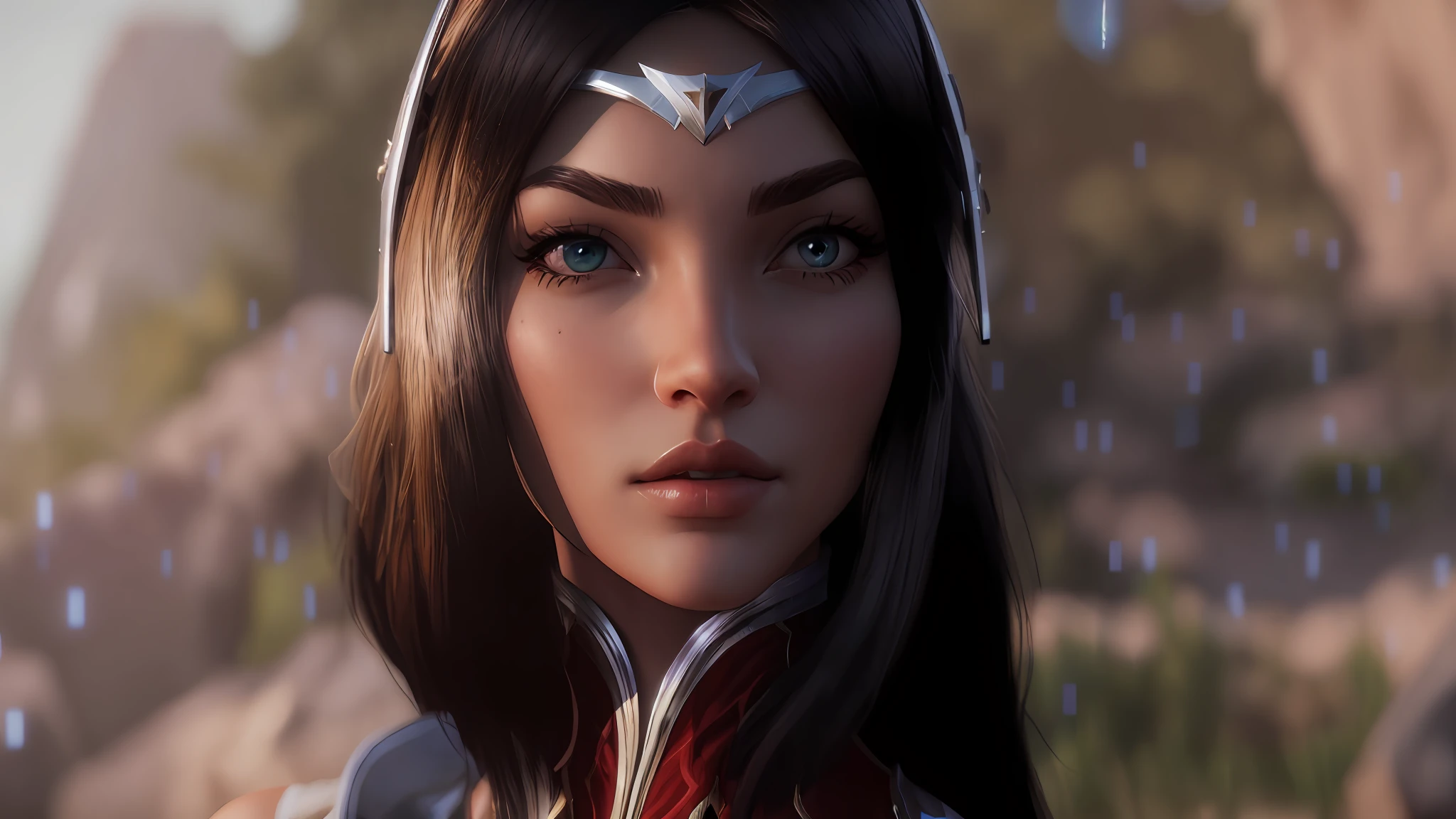 a close up of a woman with a sword in a video game, made in unreal engine 5, cinematic unreal engine 5, unreal engine 5 quality, unreal engine 5 4 k uhd image, artgerm ; 3d unreal engine, unreal engine 5 quality render, trending on unreal engine 5, rendered in unreal engine 5, unreal engine render + a goddess