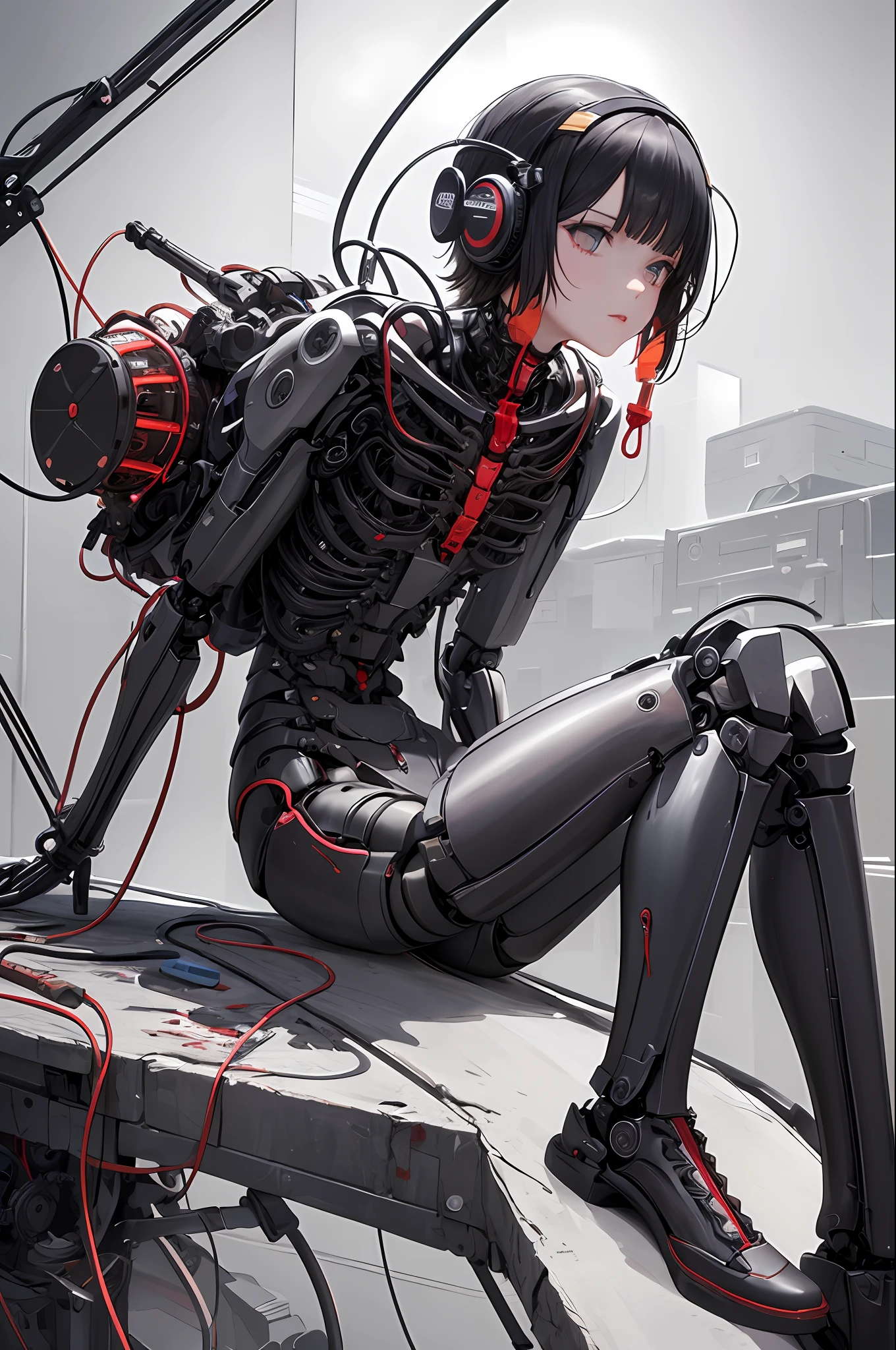 (((masterpiece))), ((best quality)), ((ultra-detailed)), (CG illustration), (an extremely devious and beautiful)), (cute desktop face), cinematic light, ((1 mechanical girl)), beautiful face, loli face, with many roses, single, full-body, female perfect figure, (machine-made joints: 1.4), ((mechanical limbs)), (blood vessels attached to tubes), ((mechanical spine attached to the back)), ((mechanical cervical vertebrae attached to the neck), (sitting)), expressionless, (wires and cables attached to the head and body: 1.5), (character focus), science fiction