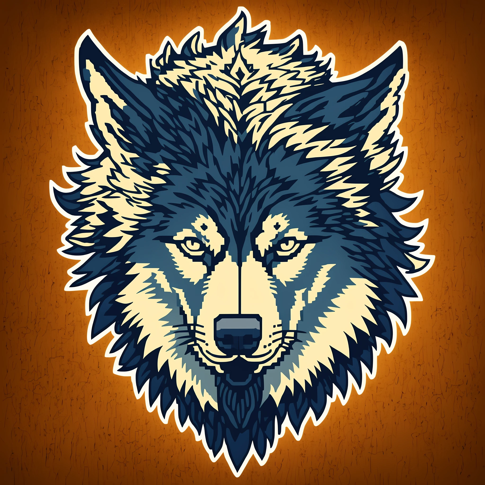 Logo with writing of TEAM WOLVES, wolf logo line art,