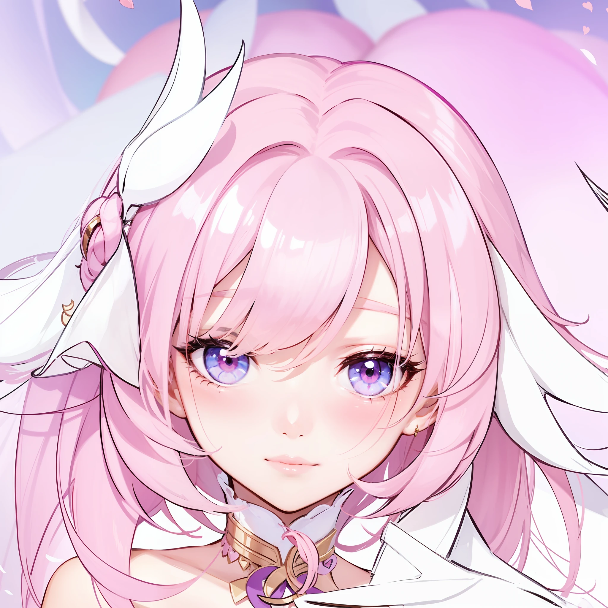 Beautiful young elf with pink hair