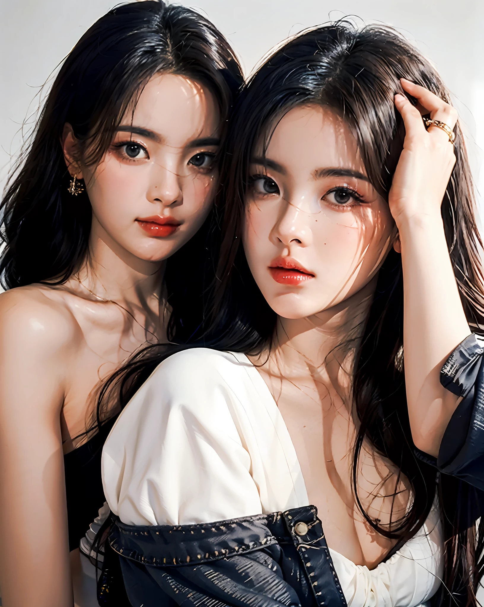 (8k, RAW photos, photorealistic: 1.25), (lip gloss, eyelashes, shiny face, shiny skin, top quality, ultra high resolution, depth of field, chromatic aberration, caustics, wide lighting, natural shading, Kpop idol) gentle and goddess-like happiness, look at the viewer with,, whole body, one girl, black hair, shiny skin, wet body, dramatic writing, Full Body,, Popular Korean Makeup, Korean Facial Features, Young Adorable Korean Face, Popular Korean Makeup, Soft Eyes and Thin Chin, Young Cute Asian Face, Young Young Woman Face, Beautiful Young Korean Woman, Young Asian Woman, Japan Woman