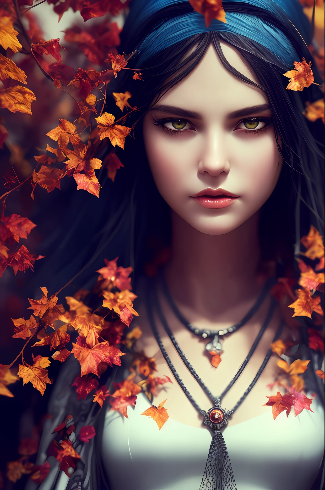 Imagine that the skin of this creature girl looks like it was made of a fishing net, with leaves and flowers growing on her body. Digital Epic Fantasy, Symmetrical Concept Art, Sinister Fantasy Illustration, Symmetrical Epic Fantasy Art, Epic Fantasy Science Fiction Illustration, Epic Fantasy Art Style, Epic Anime Art, Symmetrical Fantasy RPG Portrait, Anton Fadeev and Dan Mumford, (Masterpiece, Top Quality, Best Quality, Official Art, Beauty and Aesthetics: 1.2), Extreme Detail, (Fractal Art: 1.3), Colorful, Most Detailed, Full Body Pose, Cute Surrealist Photo, 8 K, Octane Beautifully Rendered, Very detailed, intricate, epic composition, cinematic lighting, masterpiece, art station trend, very, very detailed, stunning, HDR, smooth, sharp focus, high resolution, award-winning, award-winning photo, DSLR, 5 0 mm