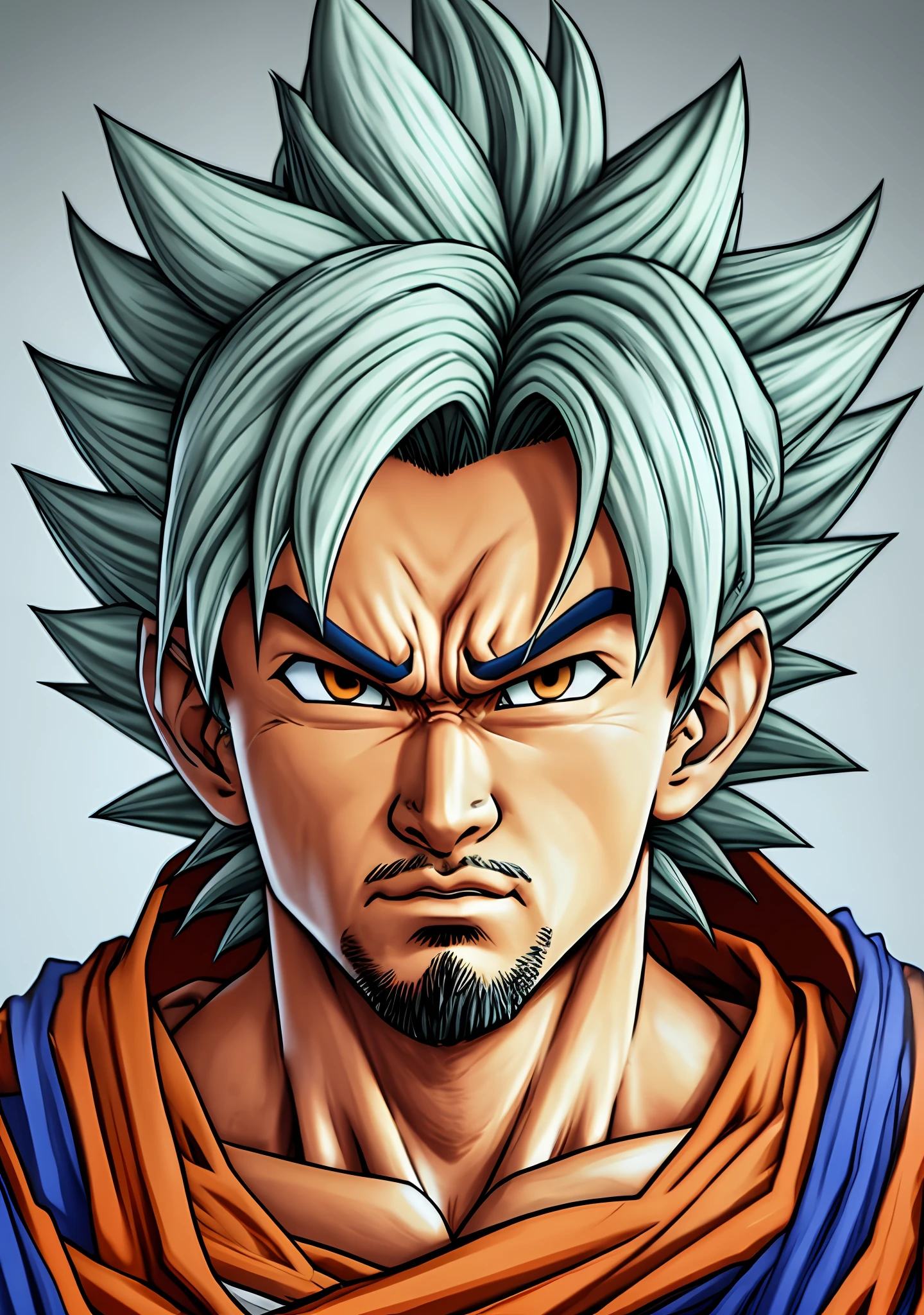 Goku in 3D well illustrated 8K realistic detailed --auto --s2