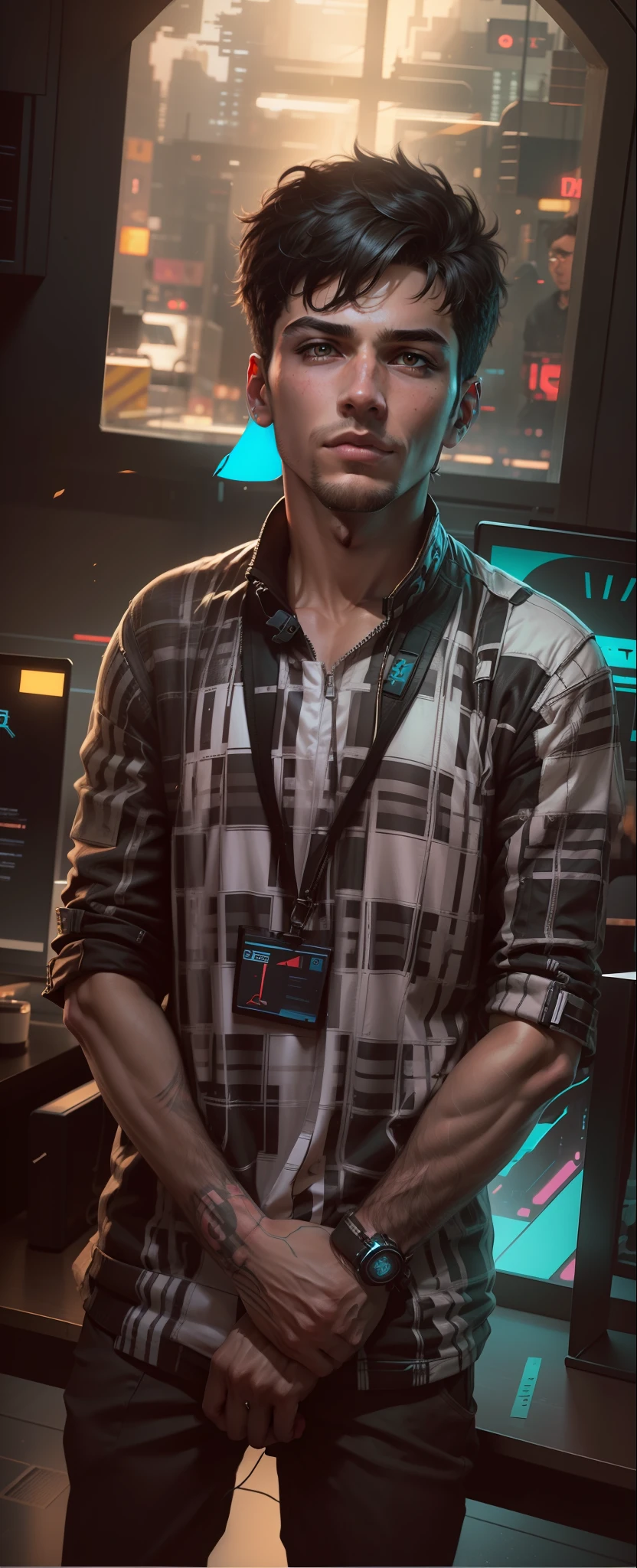 Change background, cyberpunk handsome boy,8k ultra, realistic face