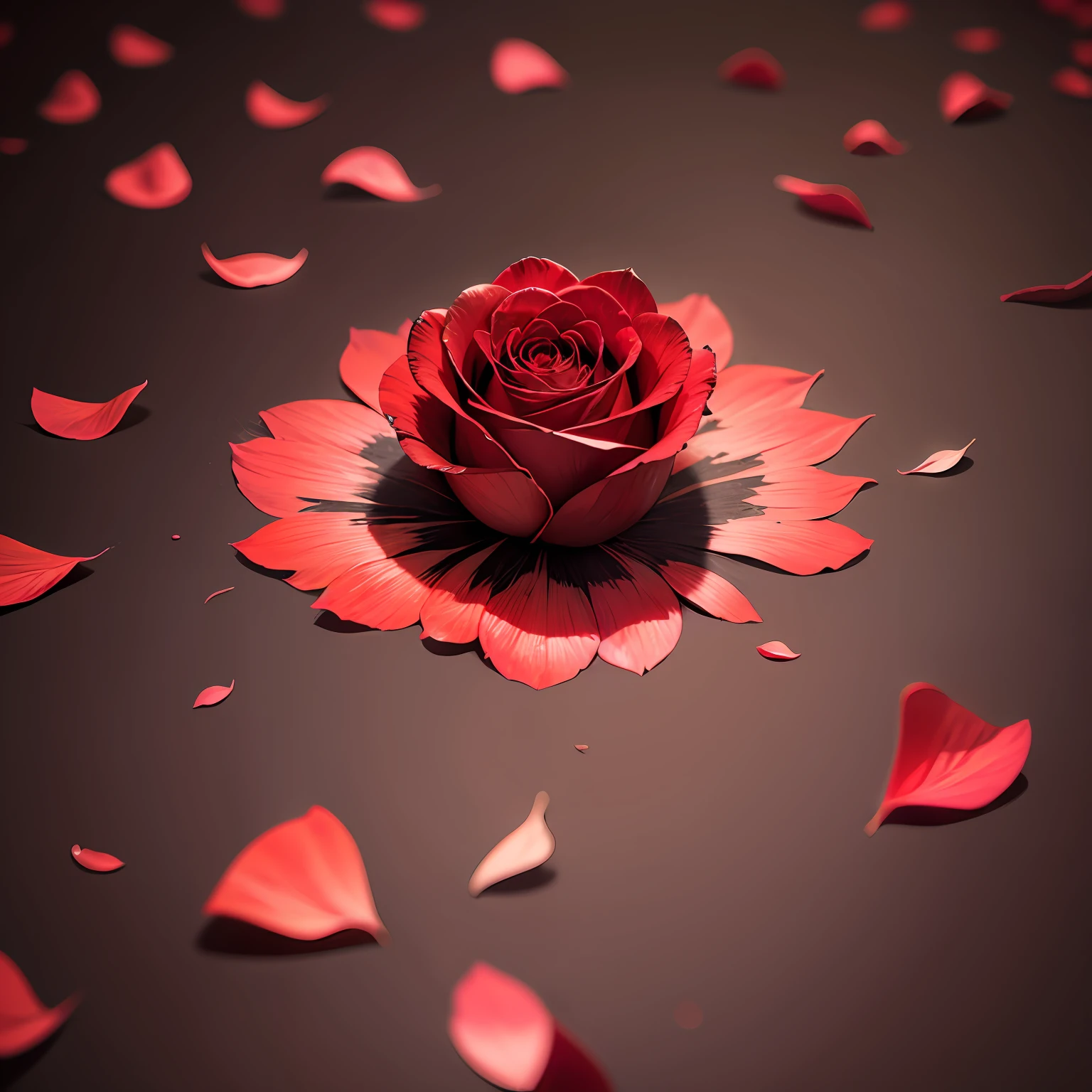 Make a background with dark rose petals --auto