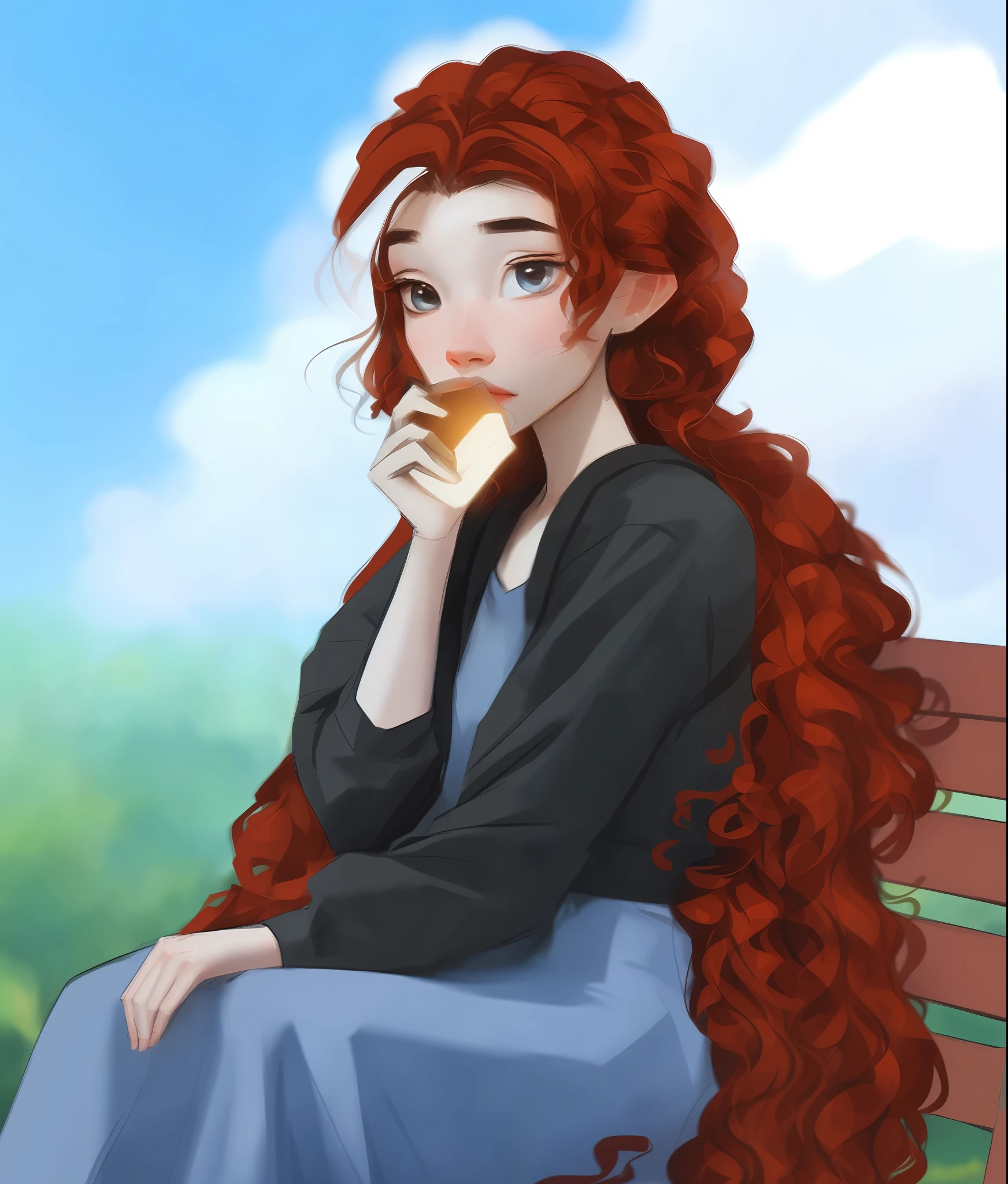 portrait of a woman, by samdoesarts