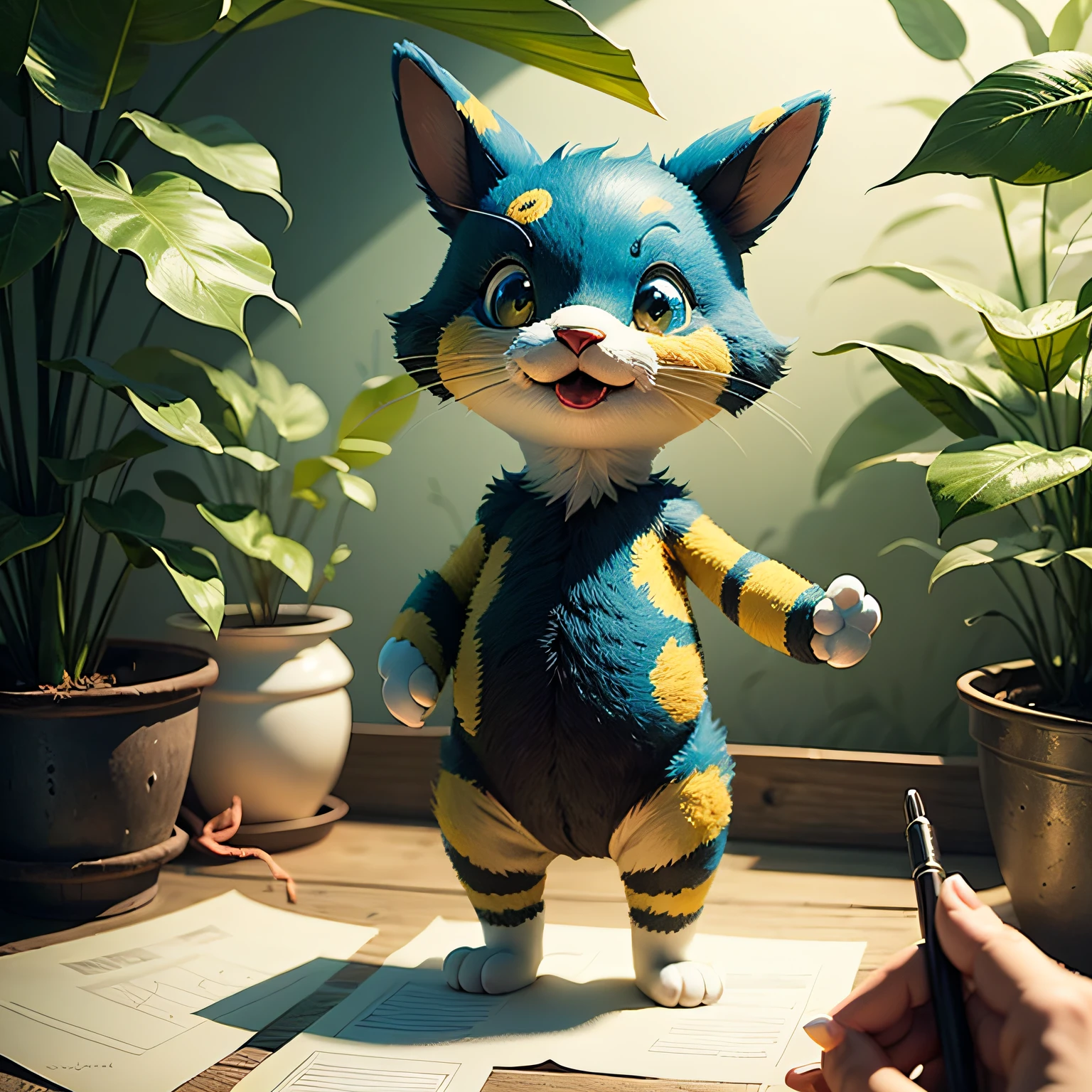 colorful, funny jungle , simple paper cut animation for kids --auto