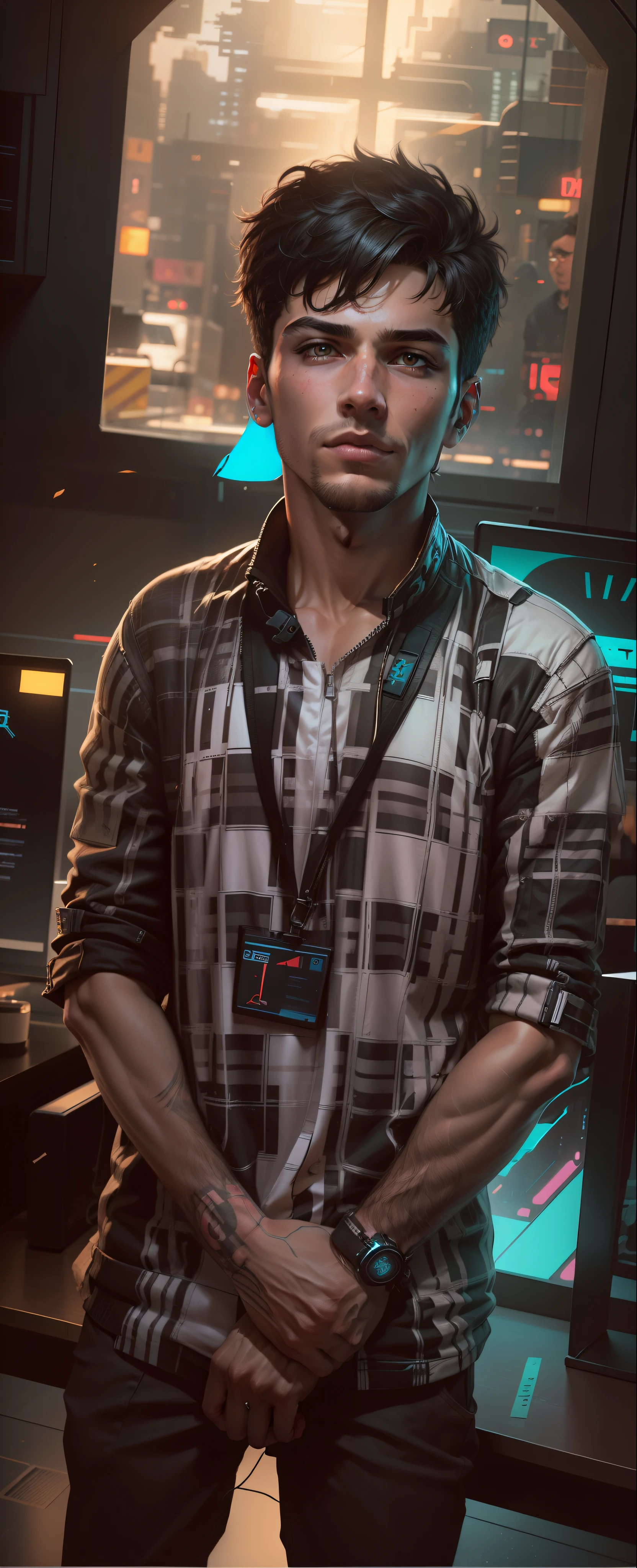 Change background, cyberpunk handsome boy,8k ultra, realistic face