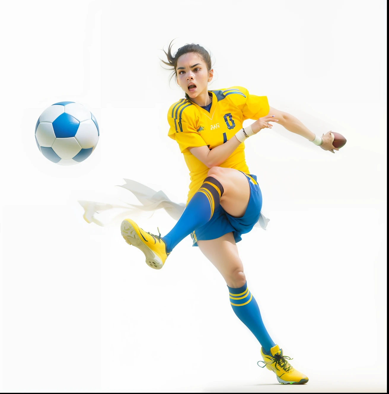 Female athletes play football --auto
