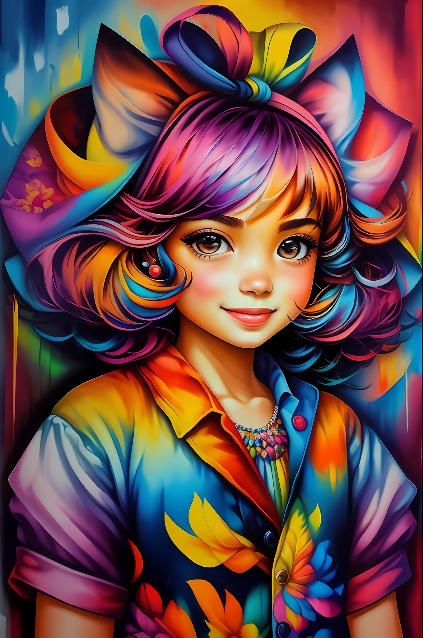 (Lulu of Pumerania ),(happy)),(2ear)), Eduardo Kobra padding ,wall PORTRAIT geometric multidimensional, art, chibi,
yang08k, beautiful, colorful,
masterpieces, top quality, best quality, official art, beautiful and aesthetic,
