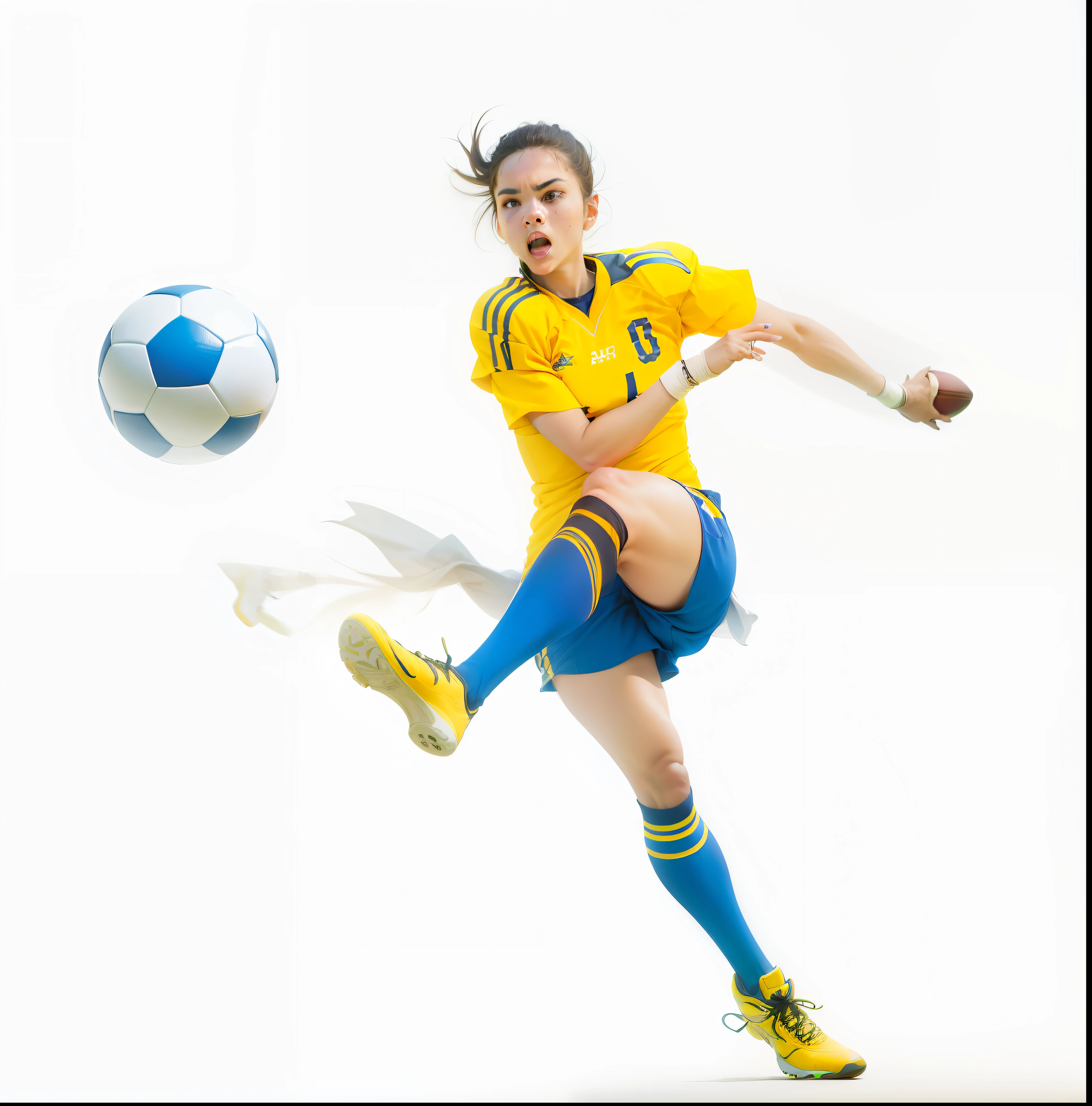 Female athletes play football --auto