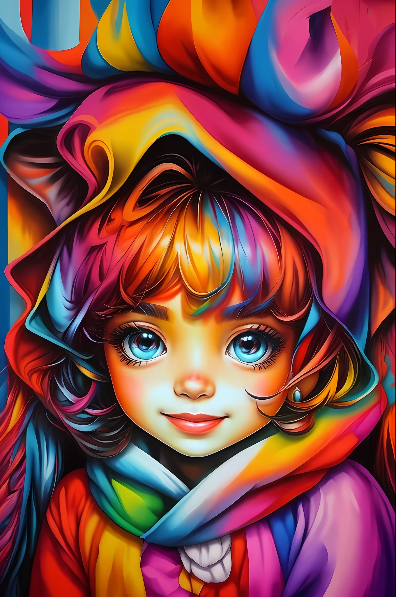 (Lulu of Pumerania ),(happy)),(2ear)), Eduardo Kobra padding ,wall PORTRAIT geometric multidimensional, art, chibi,
yang08k, beautiful, colorful,
masterpieces, top quality, best quality, official art, beautiful and aesthetic,