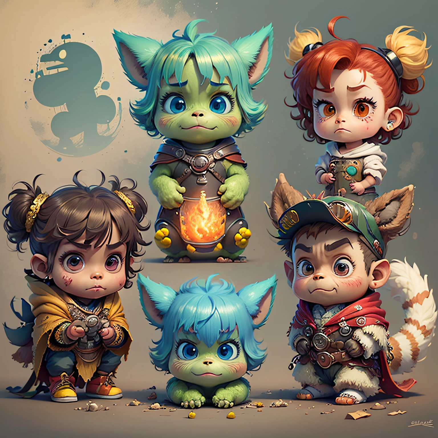 Create some new characters, based on cartoons