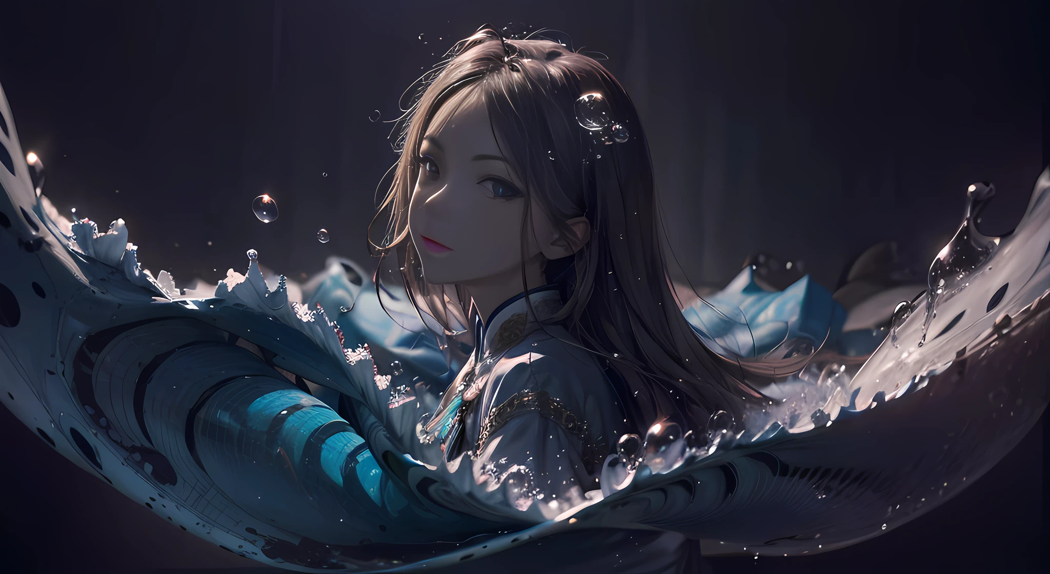 mangguo_keji_water, bubbles, HD screen