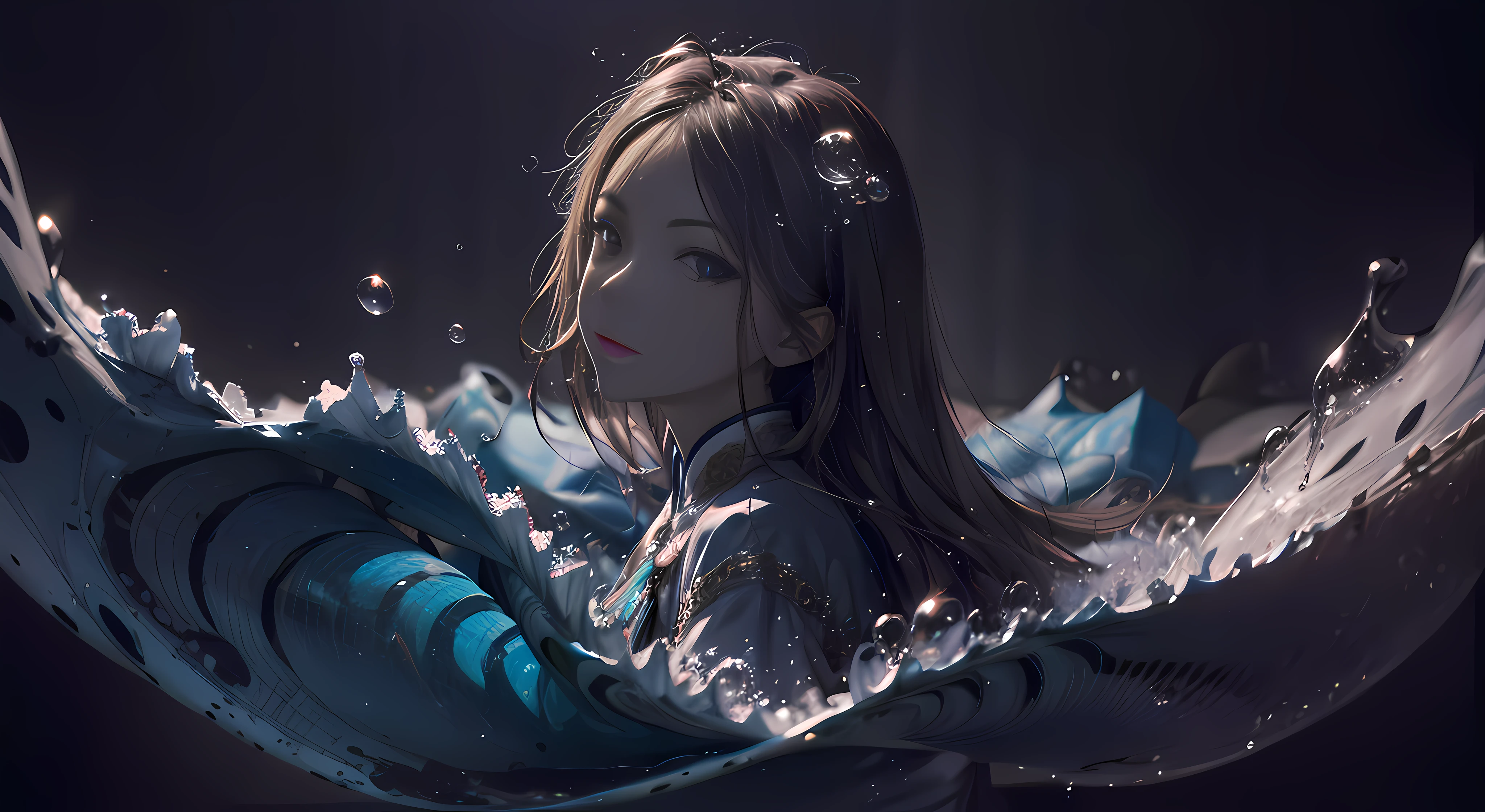 mangguo_keji_water, bubbles, HD screen