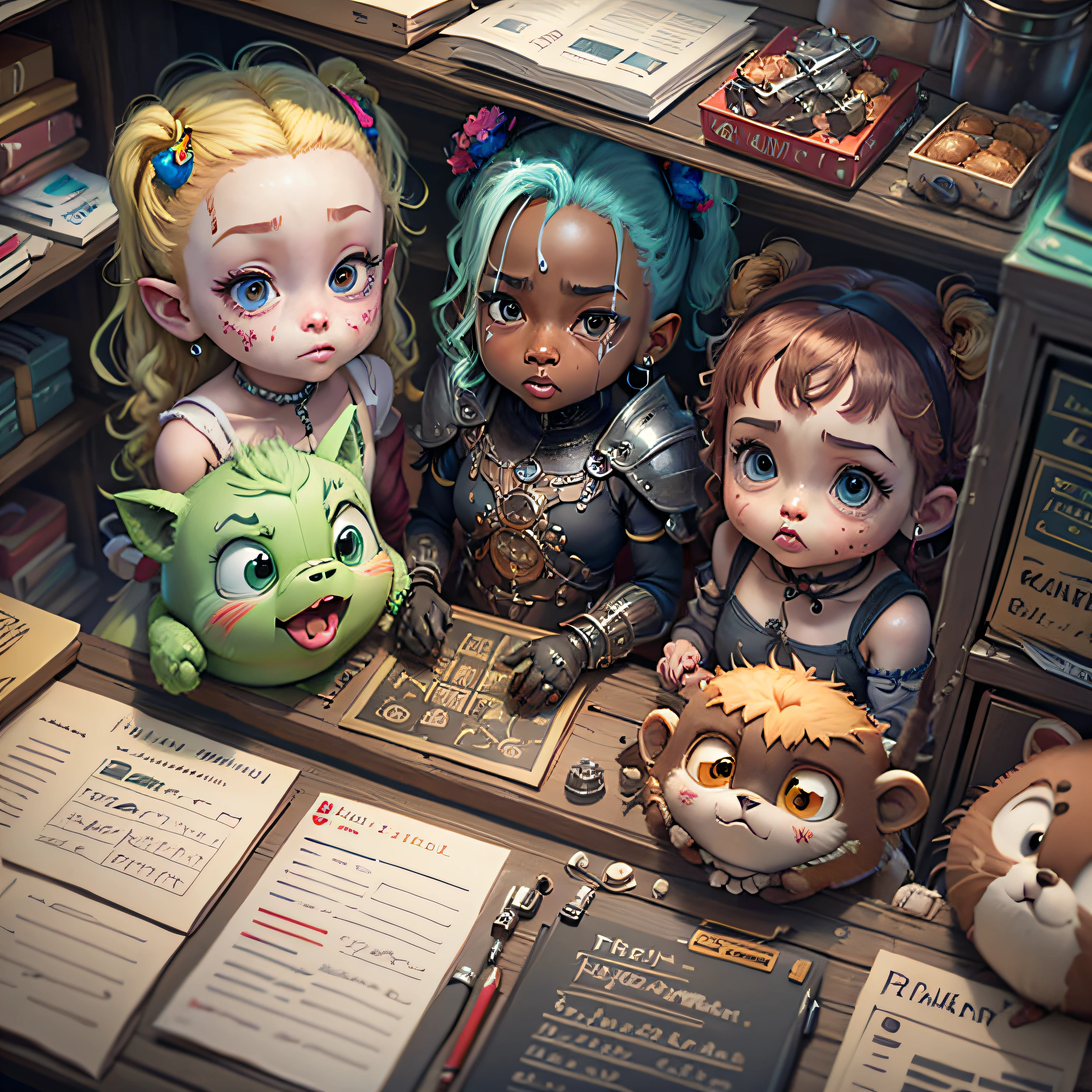 Create some new characters, based on cartoons