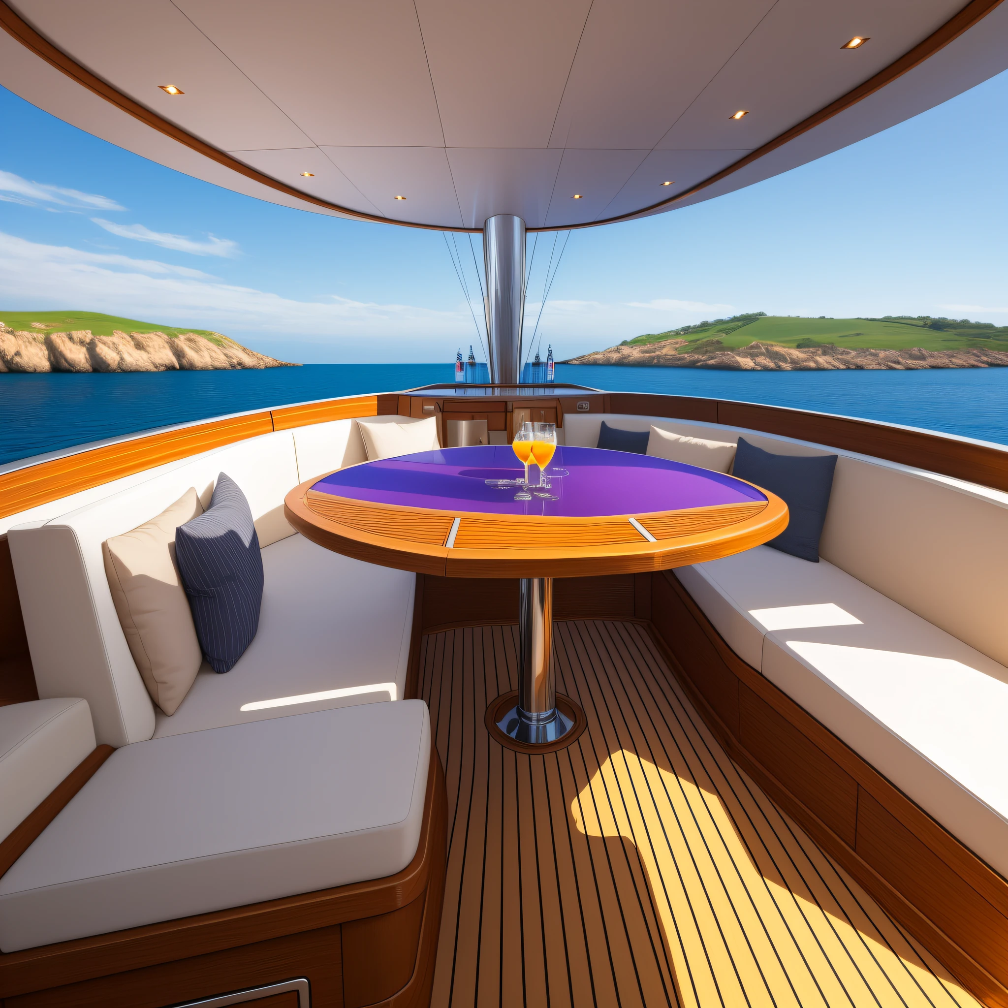 Imagine a stunning and luxurious yacht with an elegant and futuristic design. Its streamlined and smooth lines suggest speed and sophistication. The hull is painted in a bright white hue, perfectly polished for a flawless finish.
Along the sides of the yacht, you find strips of neon lighting that glow in vibrant colors, creating a stunning visual effect. The neon details change color, alternating between shades of blue, pink and purple, which gives the yacht a modern and stylish look.
The yacht's windows are large, allowing for a panoramic view of the sea. The interiors are equally impressive, with a minimalist and contemporary design. The furniture is made with luxurious materials such as high-quality leather and wood. The main lounge features a state-of-the-art sound system and a large TV screen, providing maximum entertainment and comfort for passengers.
At the rear of the yacht, there is a diving platform that extends over the water, allowing easy access for water activities. The vessel also has a helipad at the top, so guests can arrive in style.
This description of yachts like this are symbols of status and wealth, being owned by celebrities and successful businessmen.
On the upper deck, you will find a luxurious jacuzzi, surrounded by sun loungers where passengers can relax and enjoy stunning ocean views. There is also a stylish bar where guests can enjoy refreshing cocktails while enjoying the sea breeze.
This super beautiful and modern yacht with neon details certainly draws attention wherever it goes, leaving a lasting mark on the memory of all who are lucky enough to see it. --auto