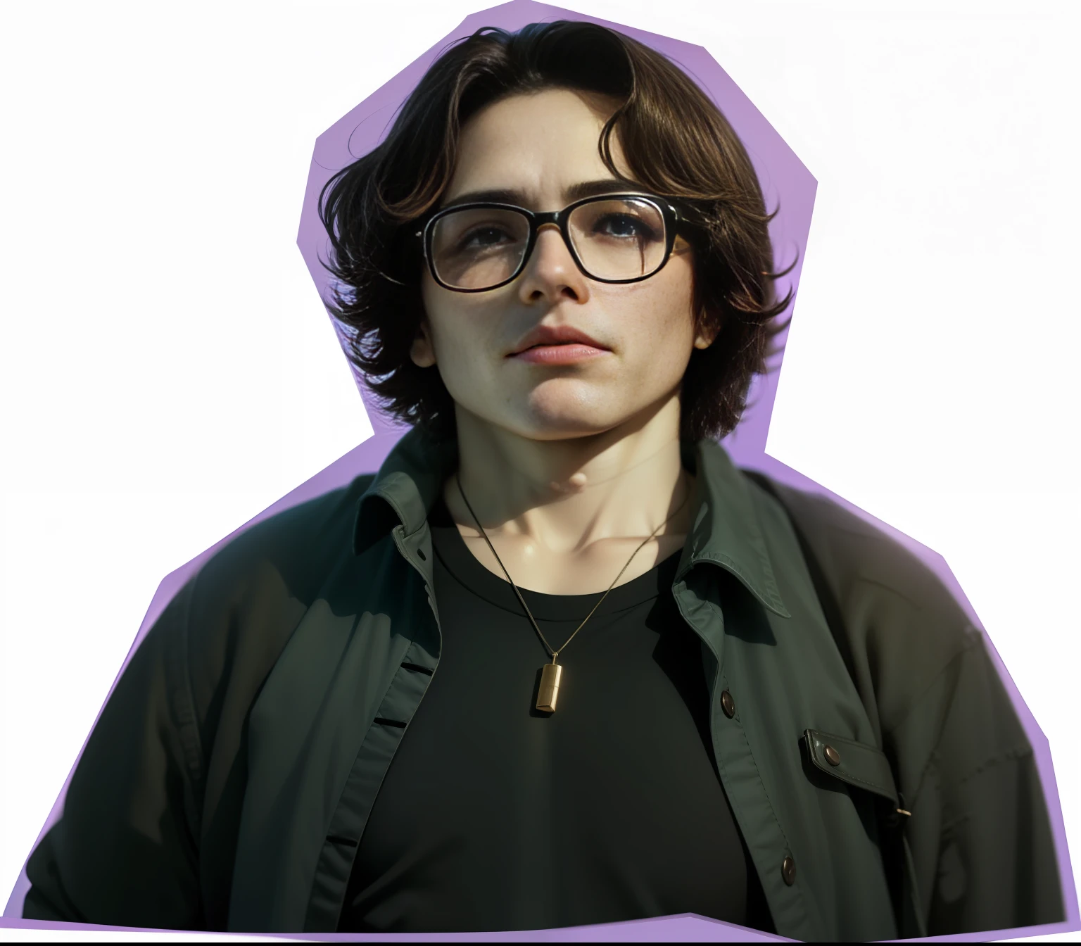 Genderless person non-binary brown realistic anime avatar --auto
