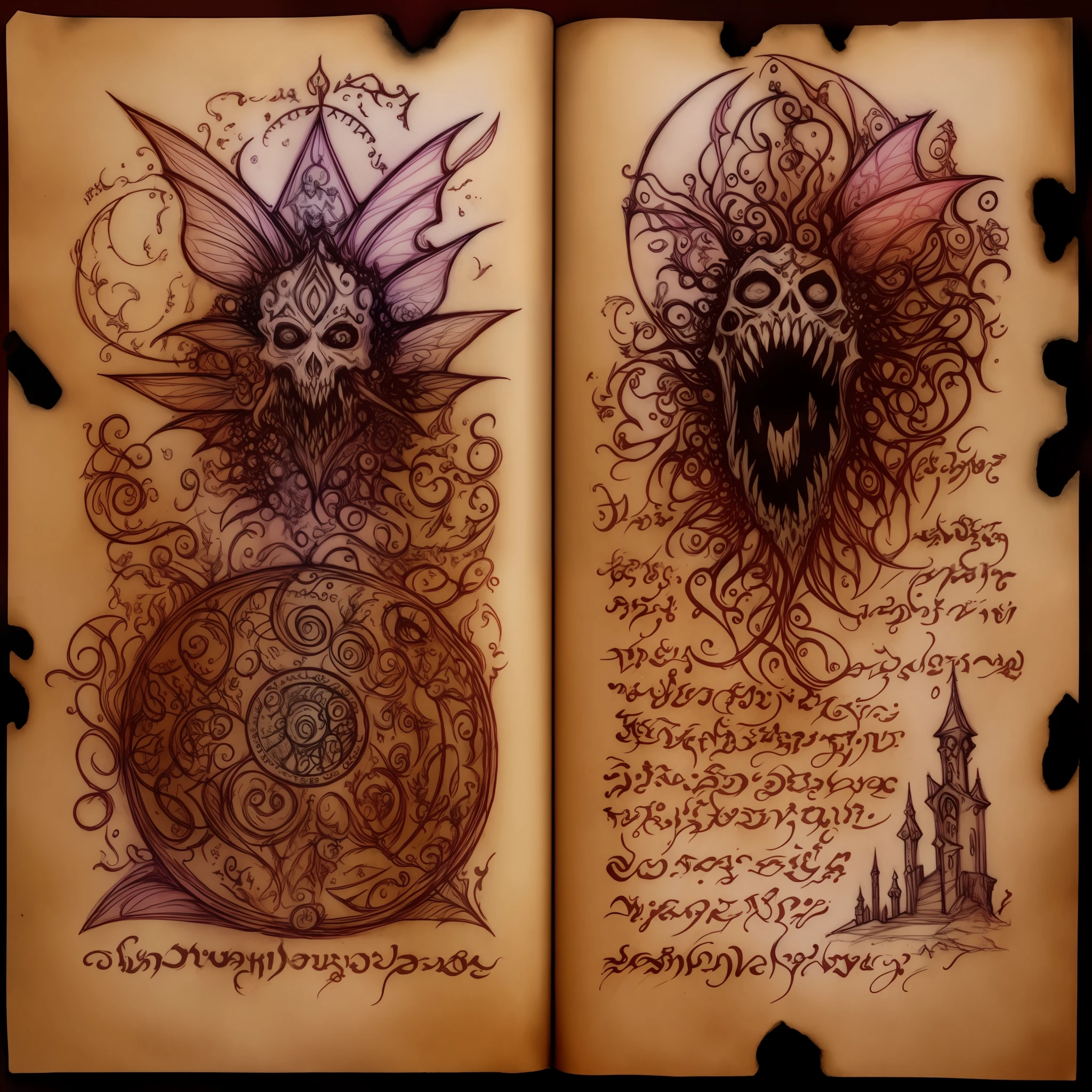 necronomicon sketch wicked fairy
